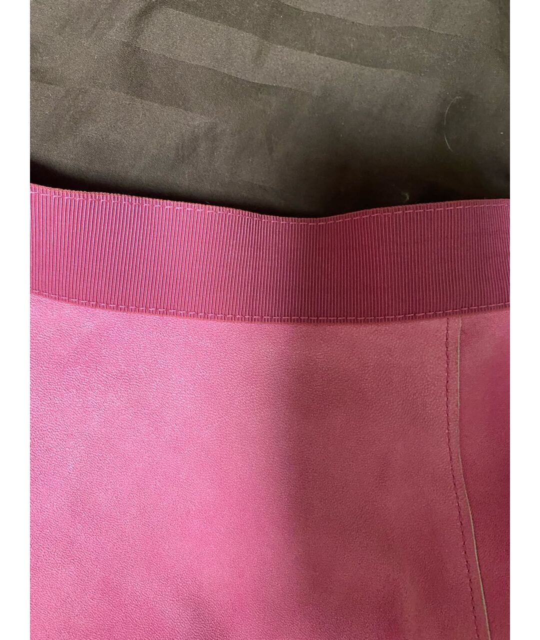 3.1 PHILLIP LIM Розовая кожаная юбка миди, фото 6