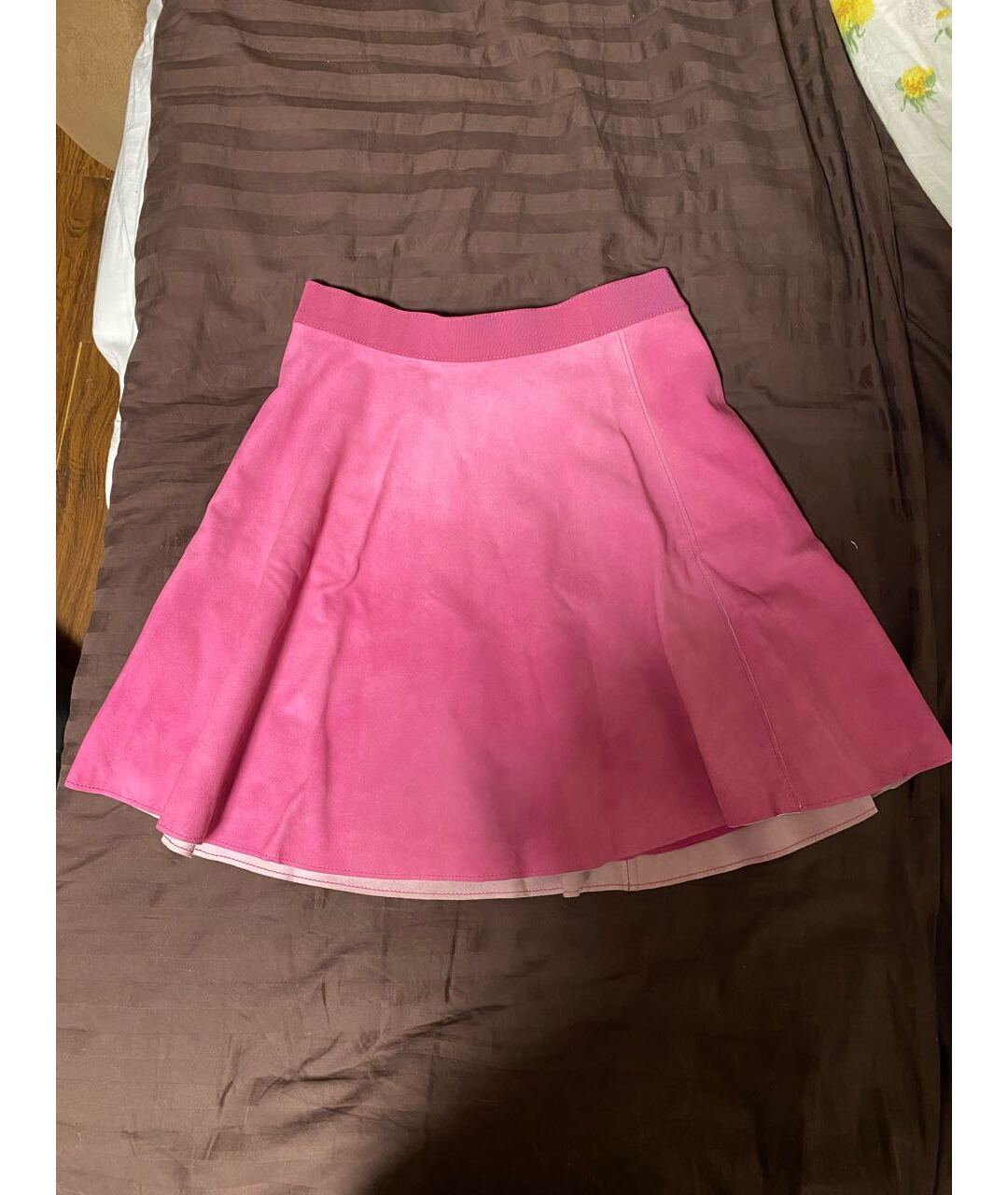 3.1 PHILLIP LIM Розовая кожаная юбка миди, фото 7