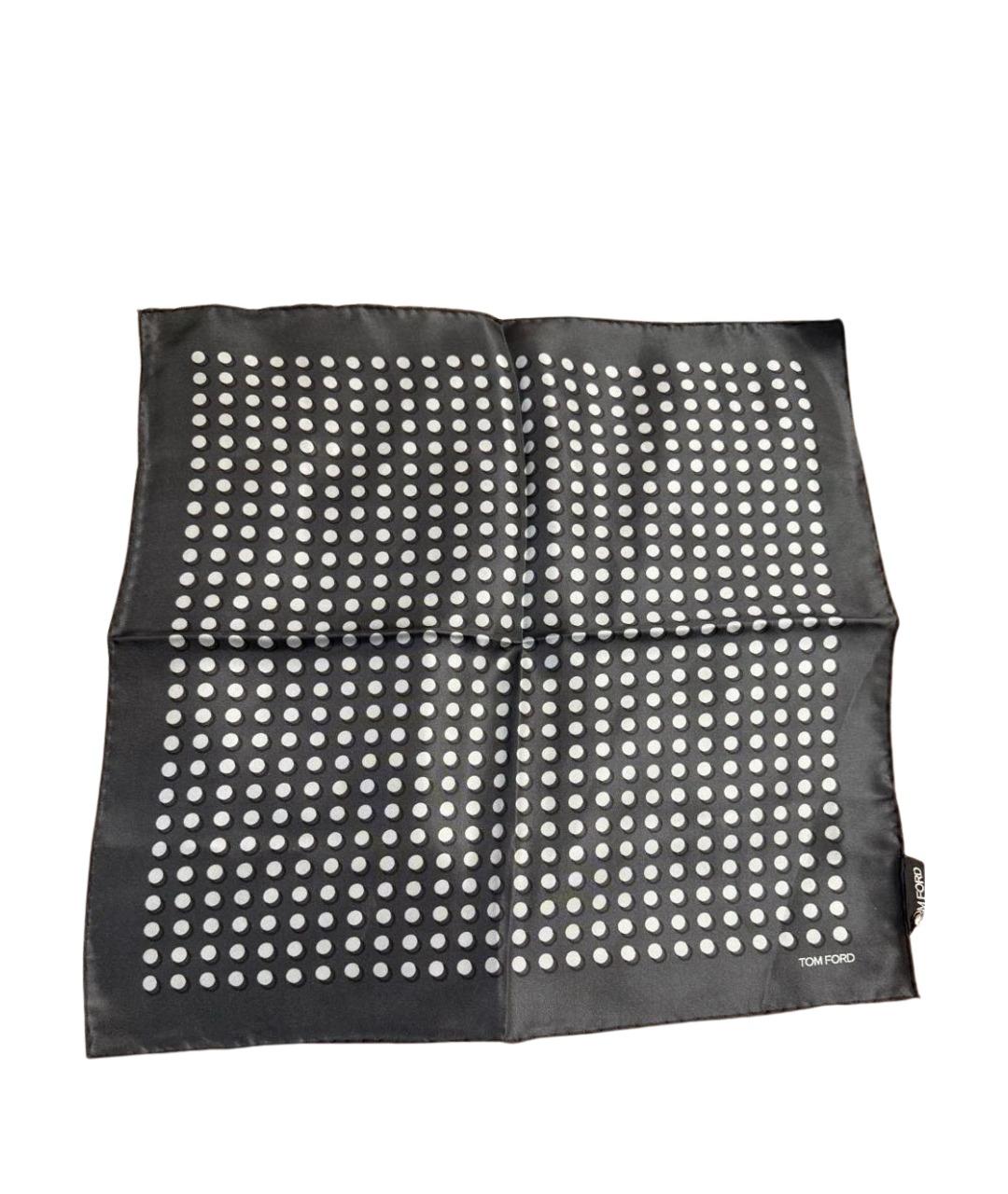 TOM FORD Антрацитовый шелковый платок, фото 1