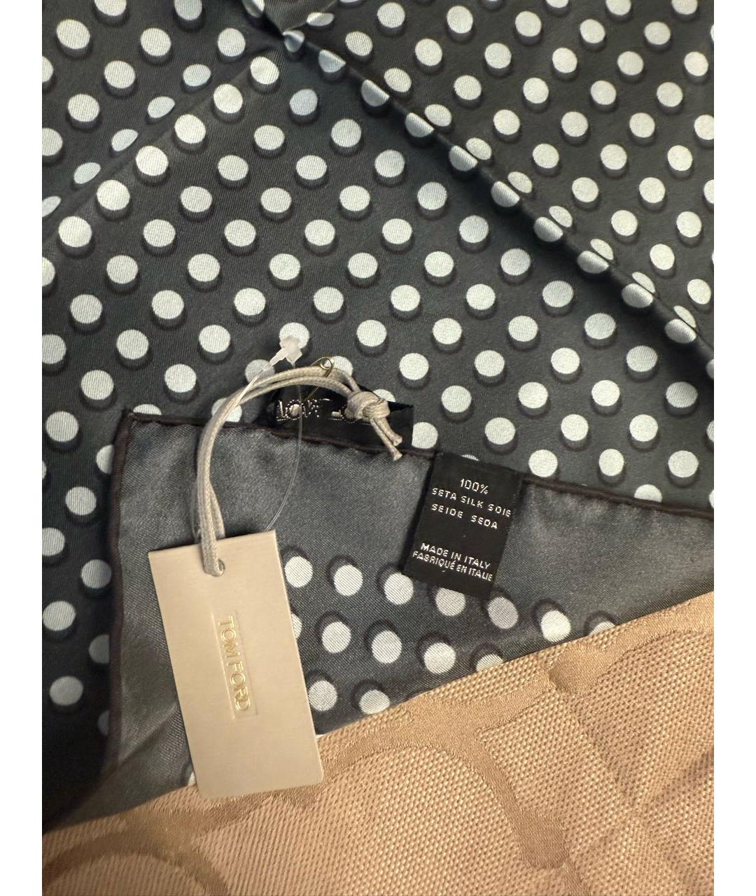 TOM FORD Антрацитовый шелковый платок, фото 2