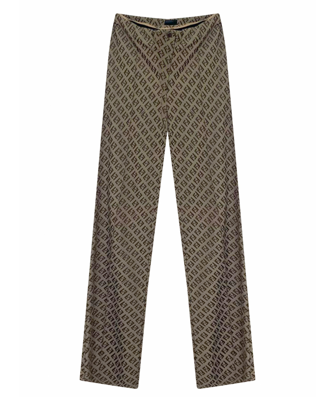 FENDI Мульти хлопко-эластановые брюки широкие, фото 1