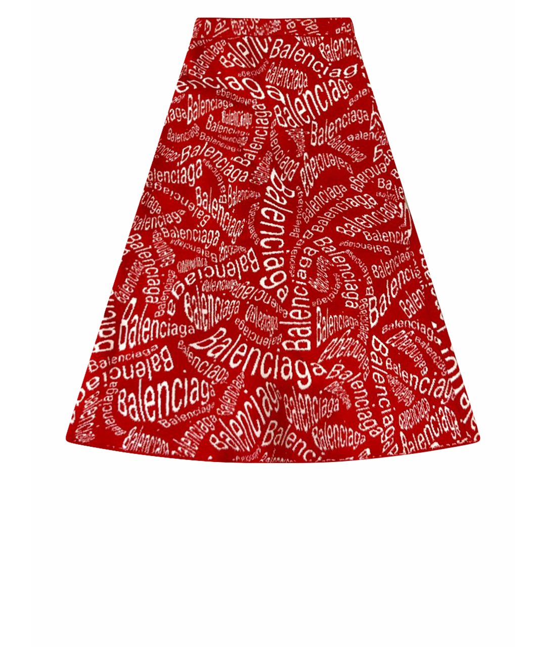 BALENCIAGA Красная вискозная юбка миди, фото 1