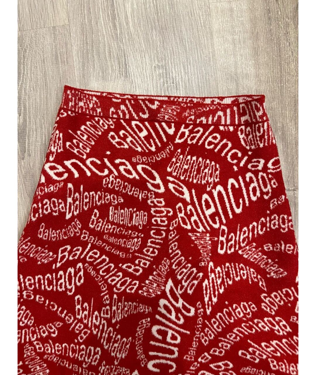 BALENCIAGA Красная вискозная юбка миди, фото 3