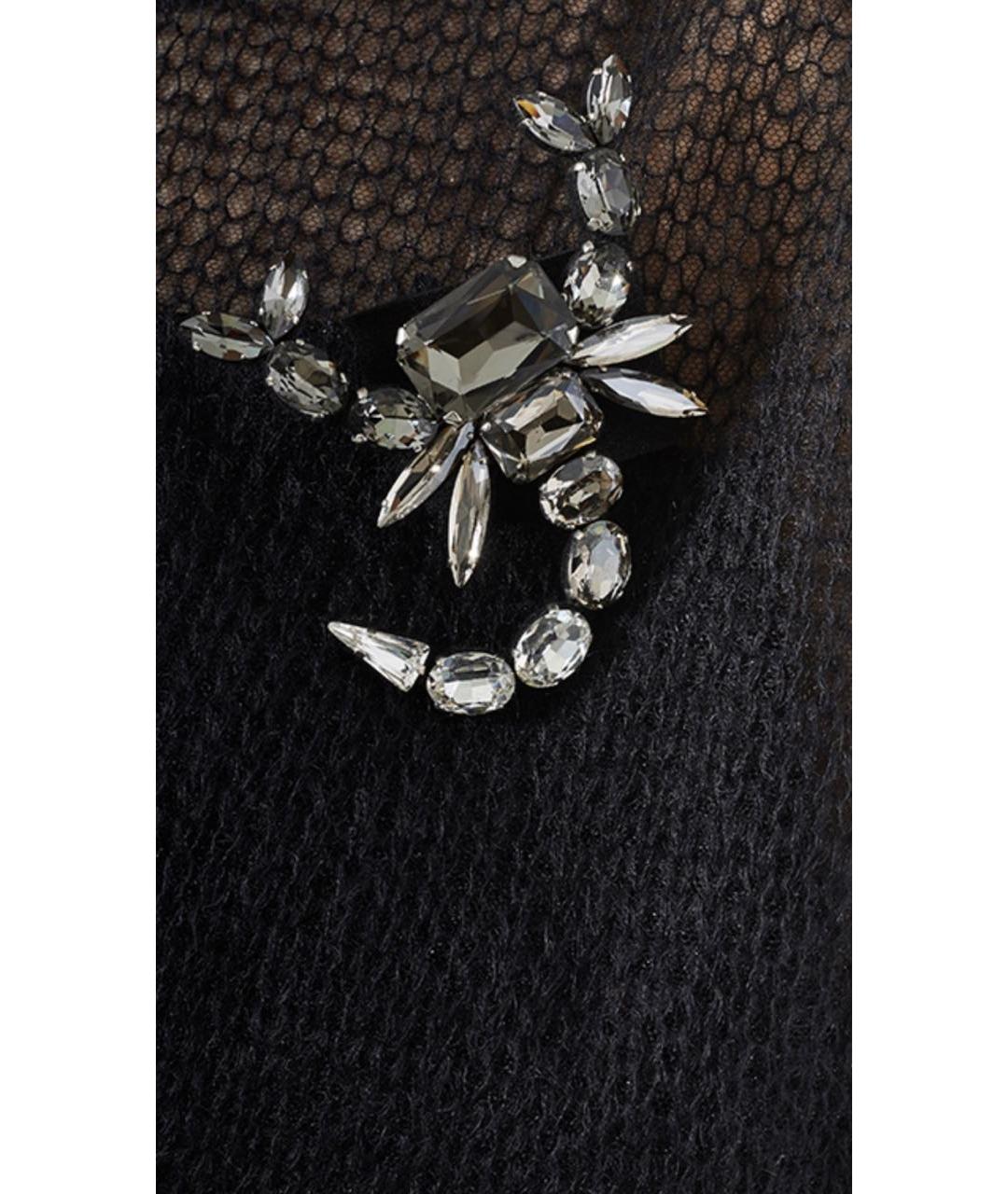 LES COPAINS Черный шерстяной джемпер / свитер, фото 4