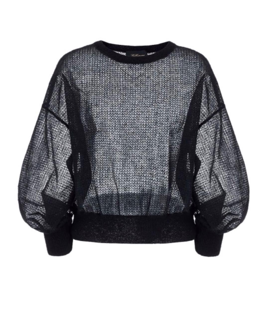 LES COPAINS Черный шерстяной джемпер / свитер, фото 1