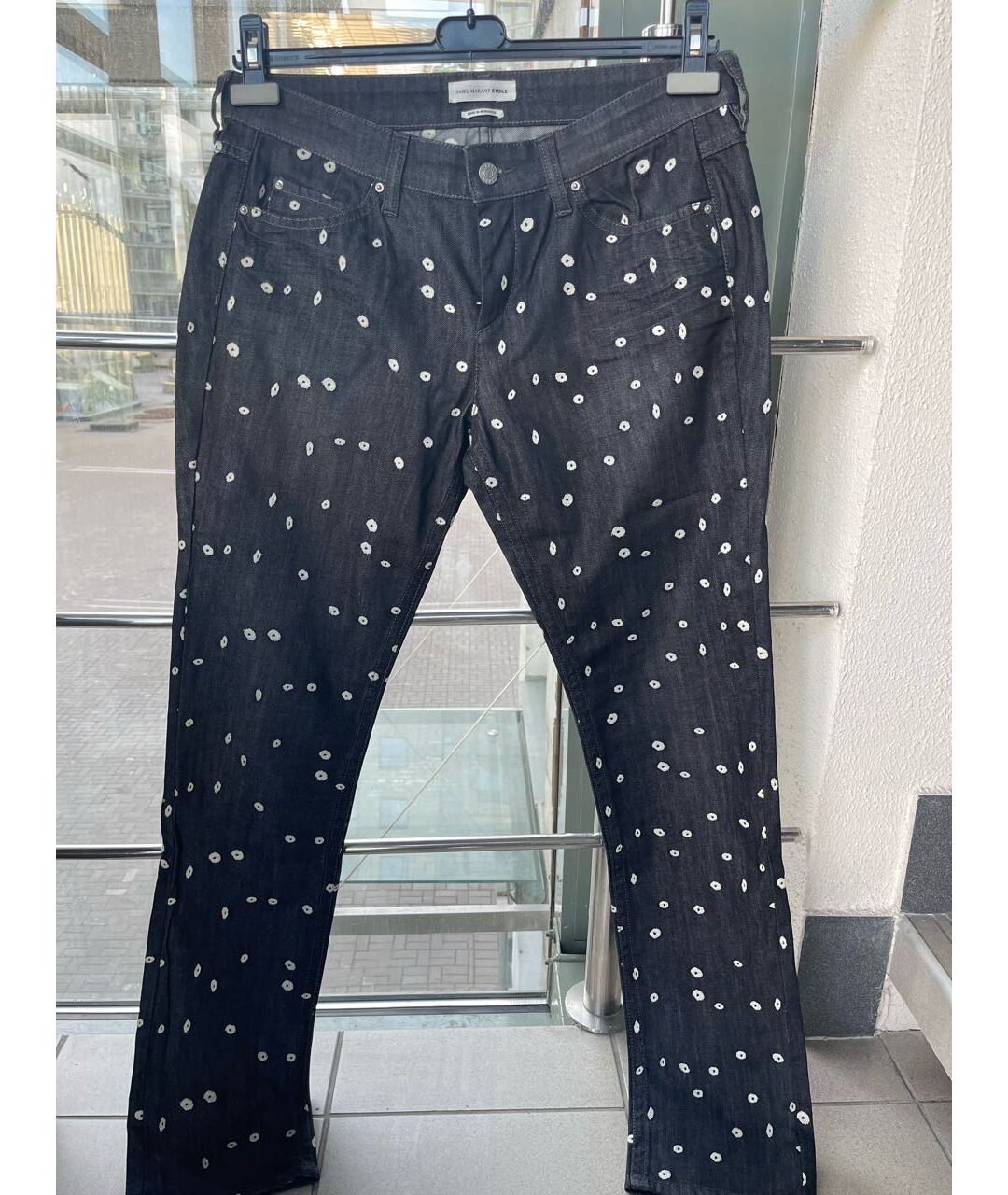 ISABEL MARANT ETOILE Серые хлопковые прямые джинсы, фото 7