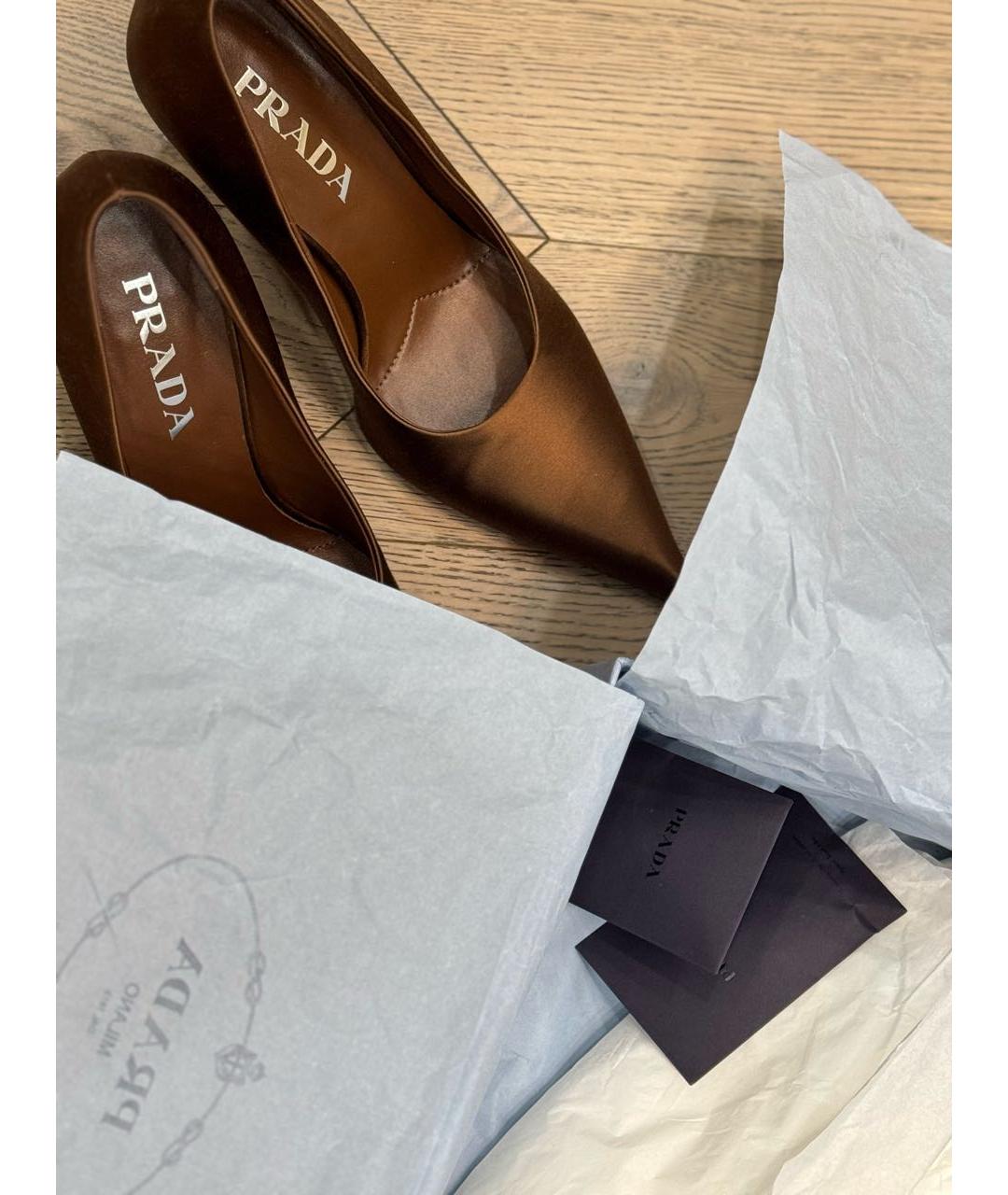 PRADA Коричневые туфли, фото 5