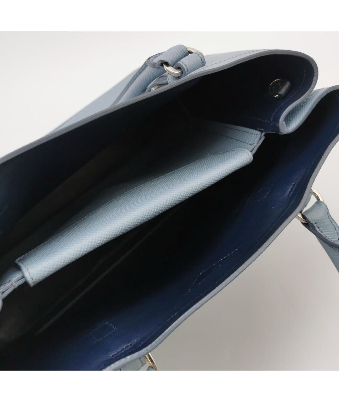 PRADA Голубая кожаная сумка через плечо, фото 4