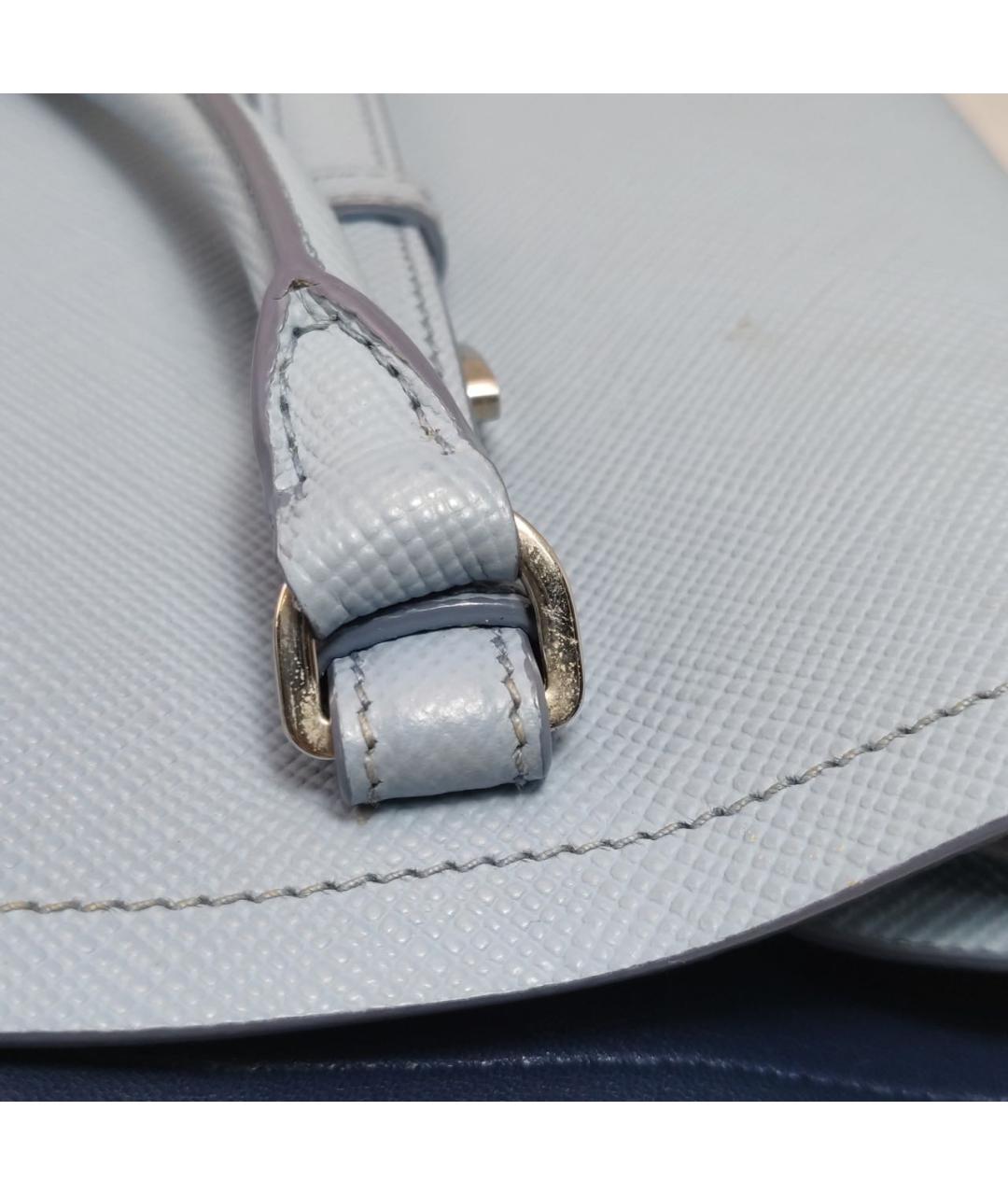 PRADA Голубая кожаная сумка через плечо, фото 7