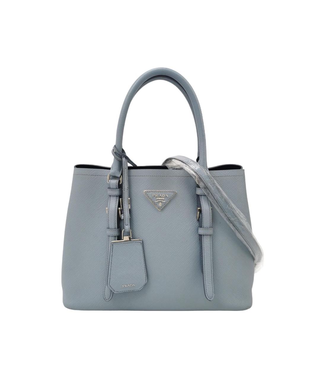 PRADA Голубая кожаная сумка через плечо, фото 1