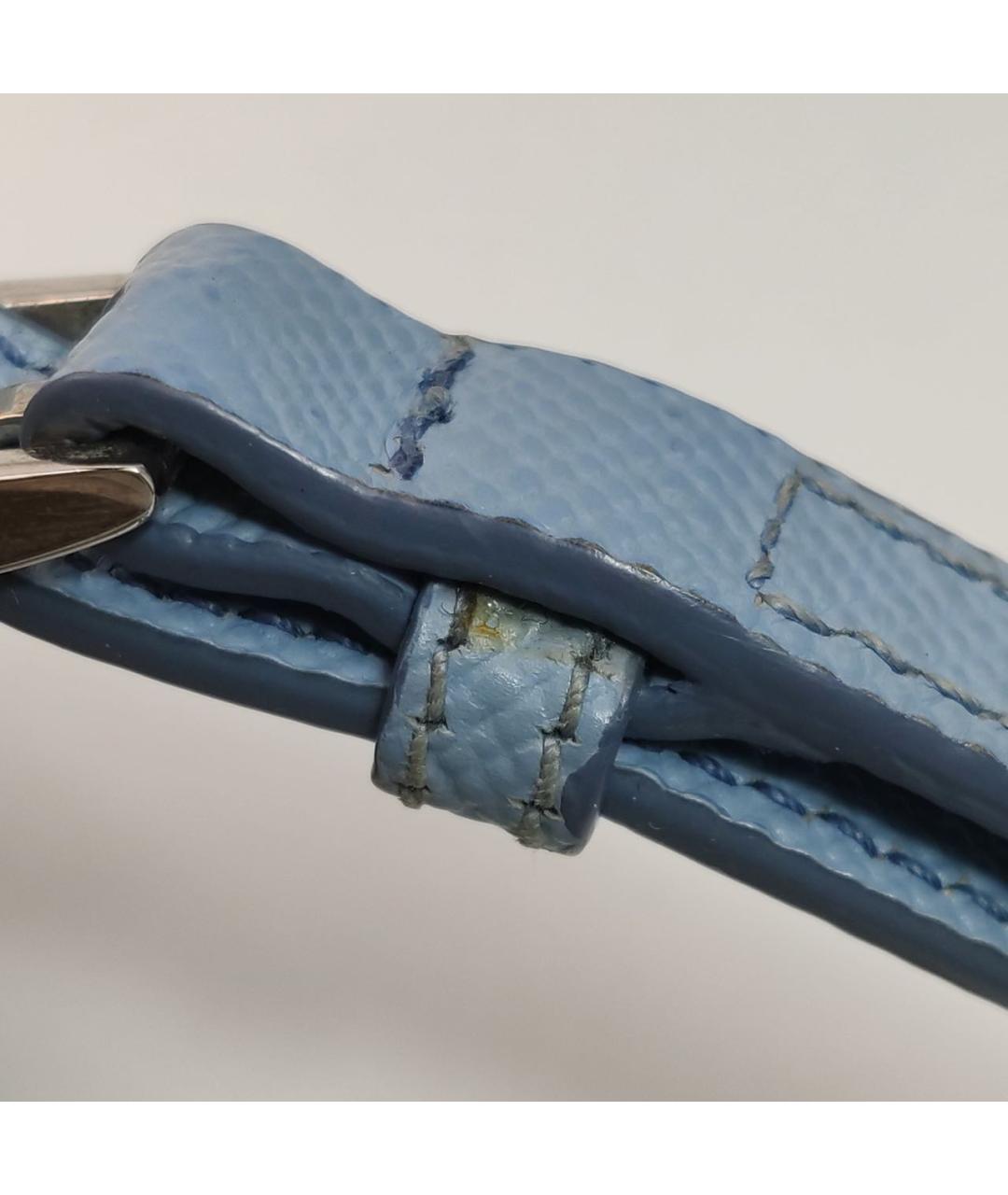 PRADA Голубая кожаная сумка через плечо, фото 5