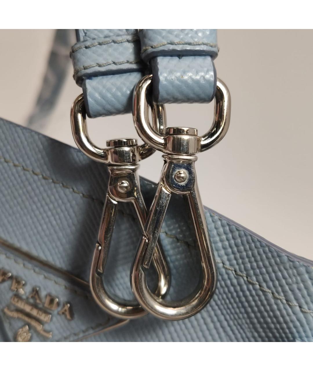 PRADA Голубая кожаная сумка через плечо, фото 6