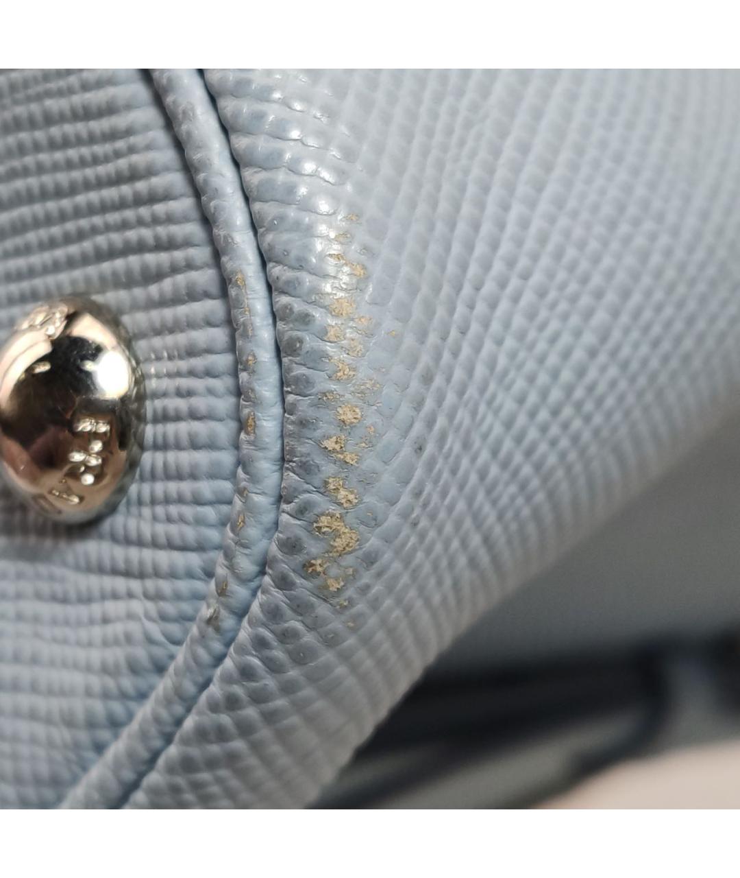 PRADA Голубая кожаная сумка через плечо, фото 8