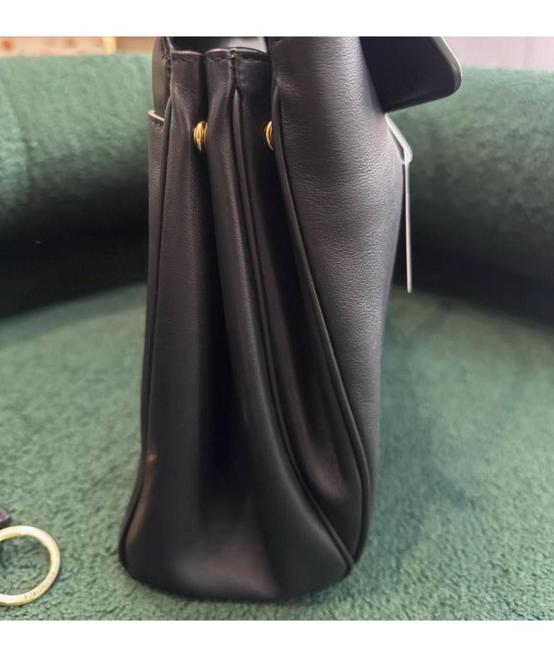 BALENCIAGA Черная кожаная сумка через плечо, фото 4