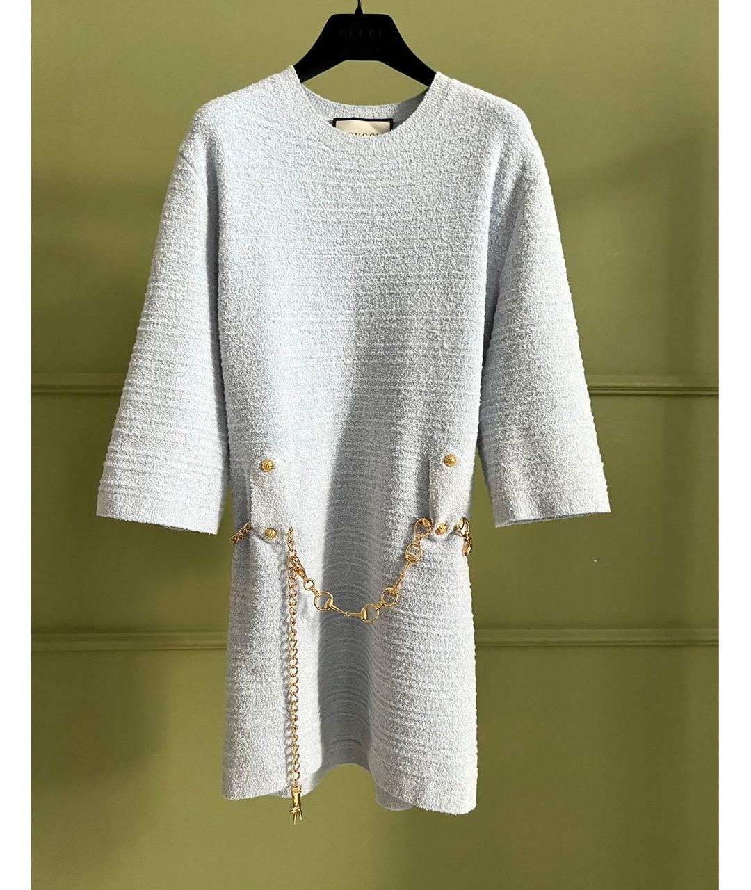 GUCCI Синее повседневное платье, фото 7