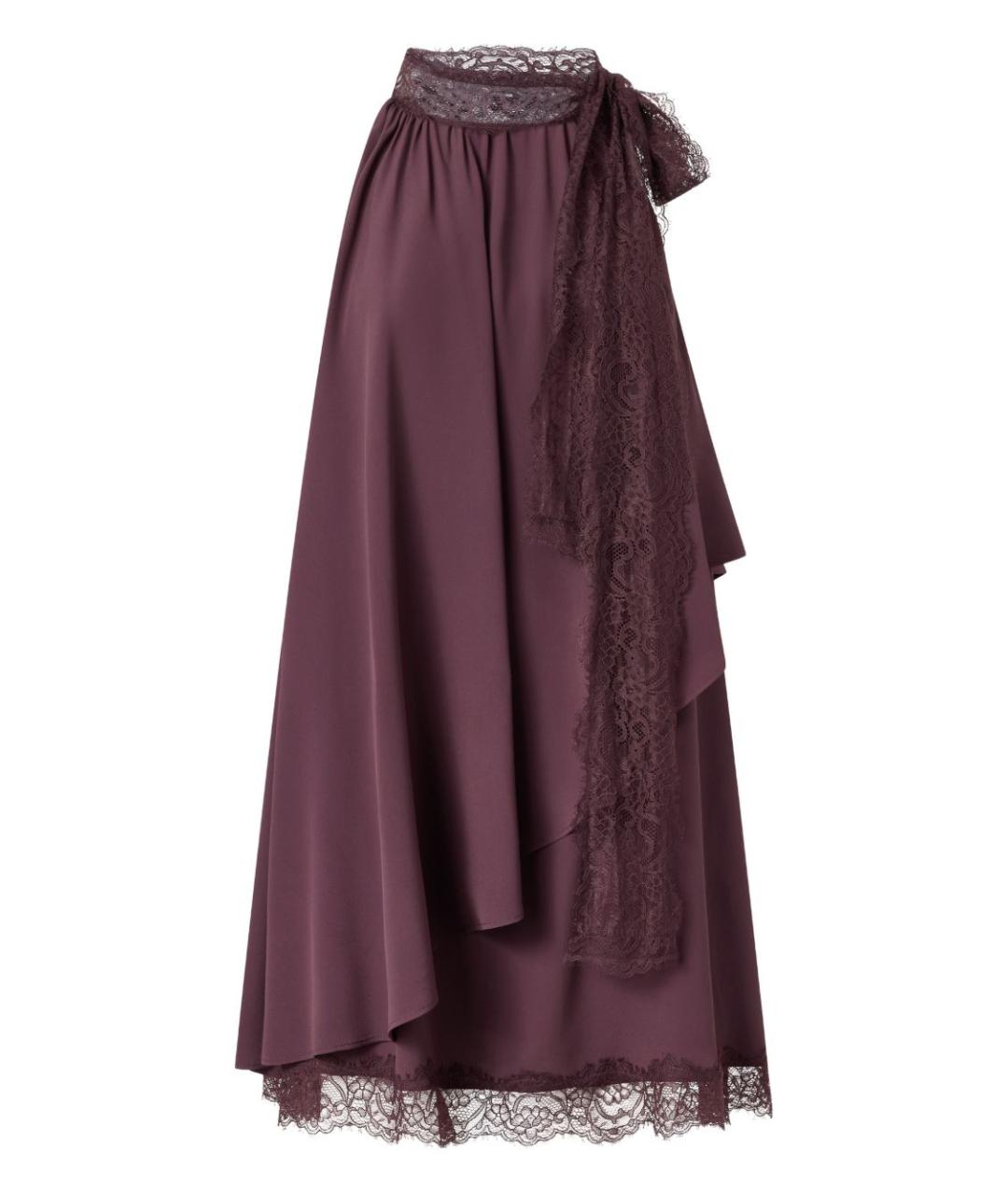 PINKO Бордовое ацетатное повседневное платье, фото 1