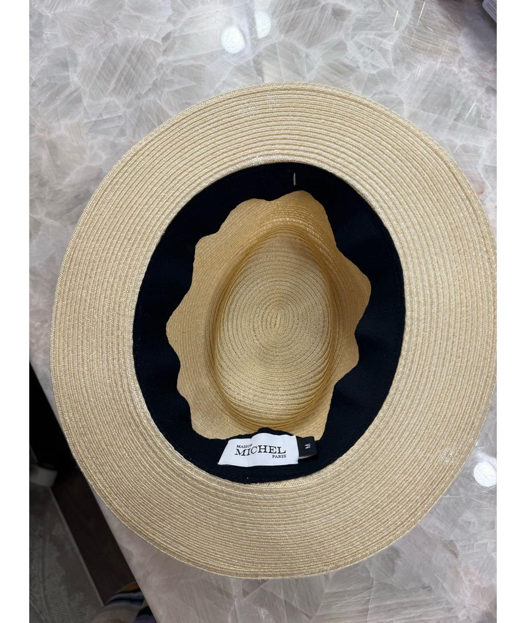 MAISON MICHEL Бежевая шляпа, фото 6
