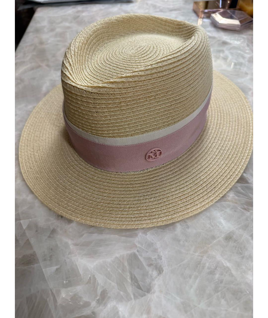 MAISON MICHEL Бежевая шляпа, фото 5