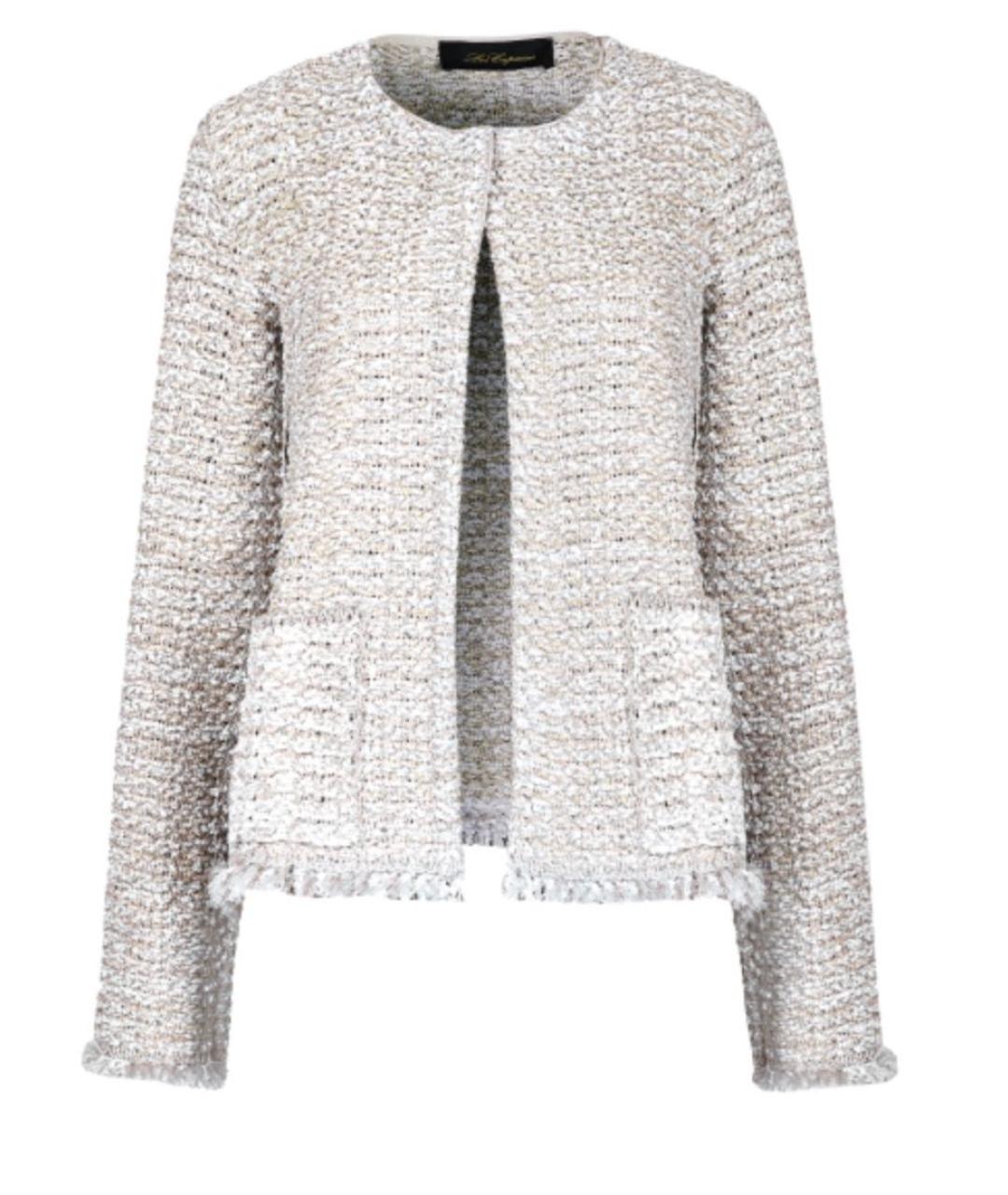 LES COPAINS Бежевый шерстяной жакет/пиджак, фото 1