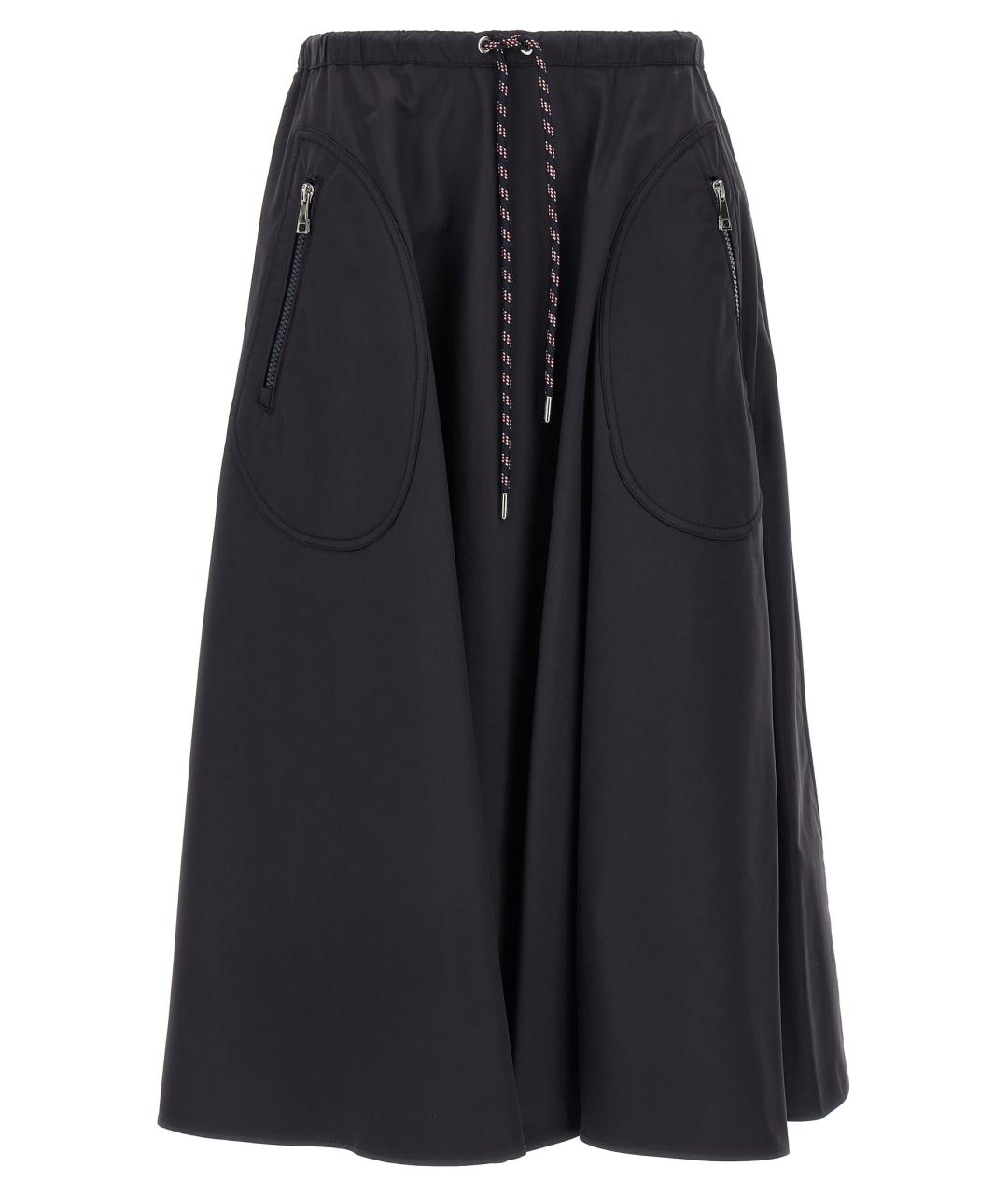 MONCLER Синяя хлопковая юбка миди, фото 1