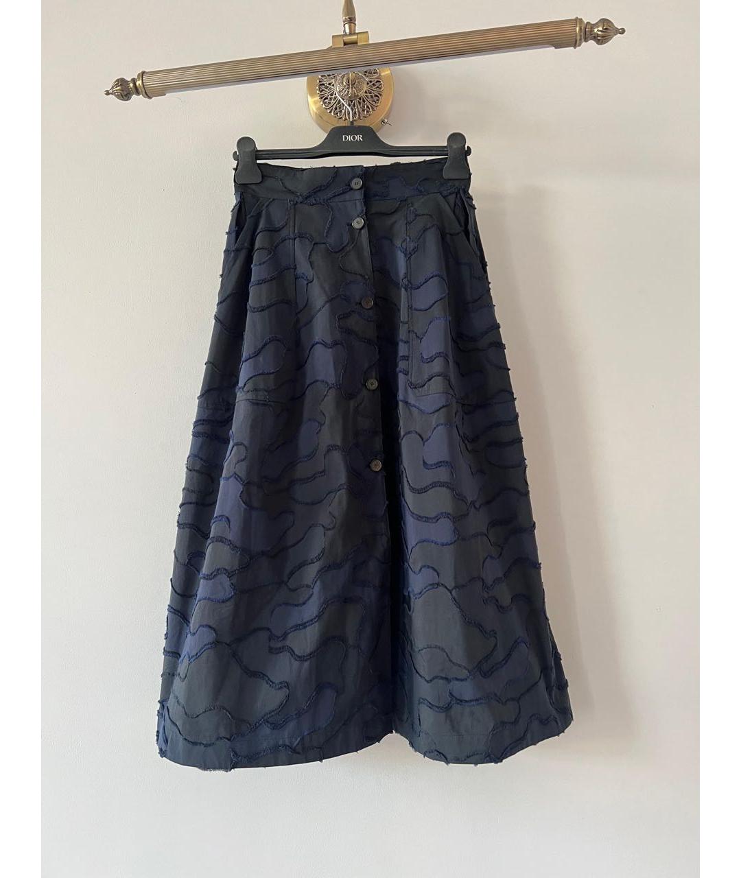 CHRISTIAN DIOR Темно-синяя юбка макси, фото 9