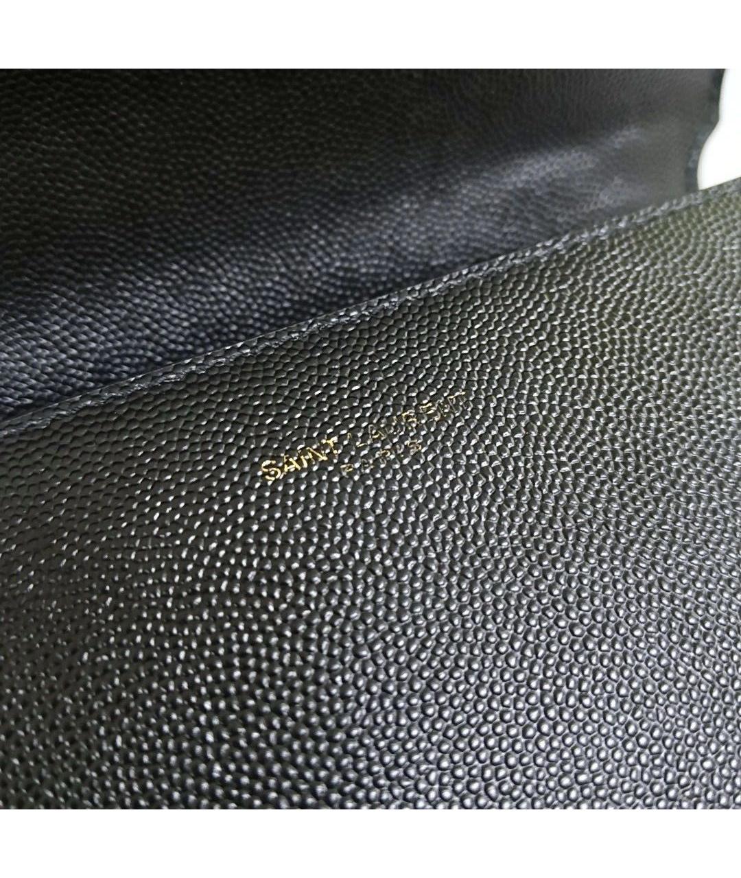 SAINT LAURENT Черная кожаная сумка через плечо, фото 6