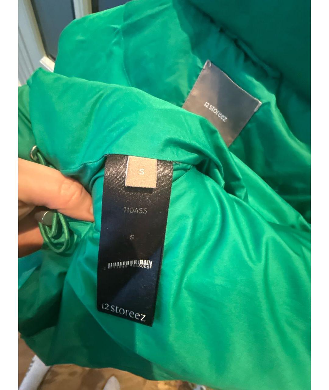 12 STOREEZ Зеленый пуховик, фото 3
