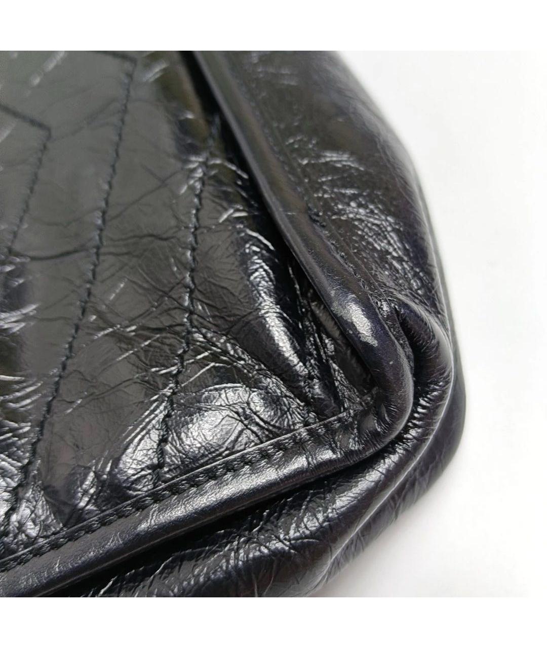 SAINT LAURENT Черная кожаная сумка через плечо, фото 8