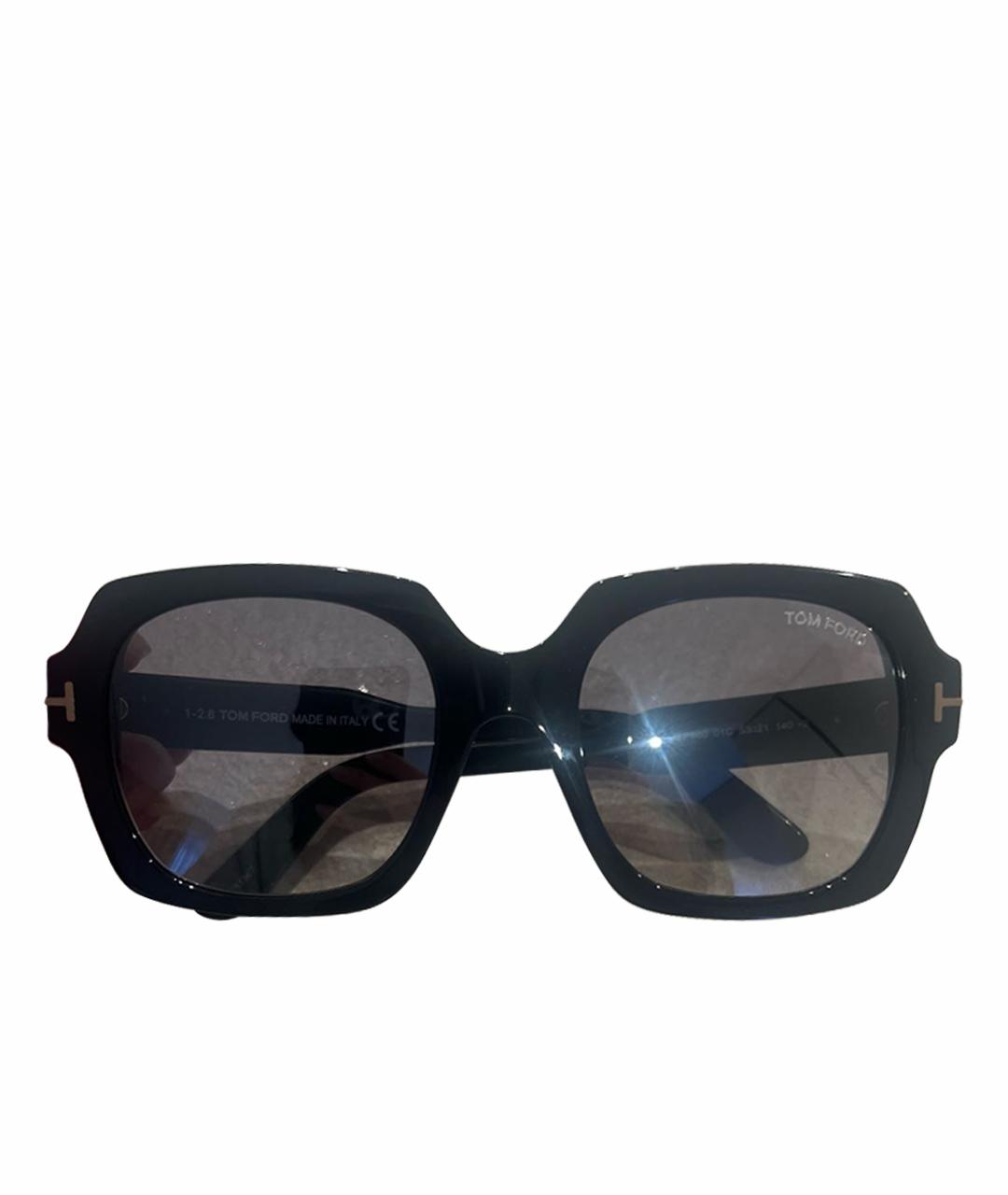 TOM FORD Черные пластиковые солнцезащитные очки, фото 1