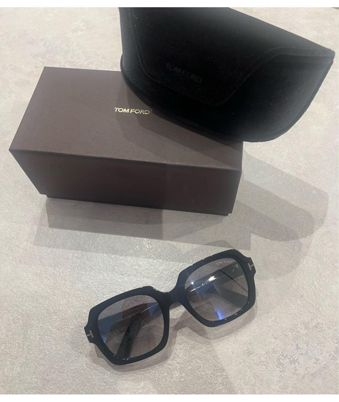 TOM FORD Черные пластиковые солнцезащитные очки, фото 6