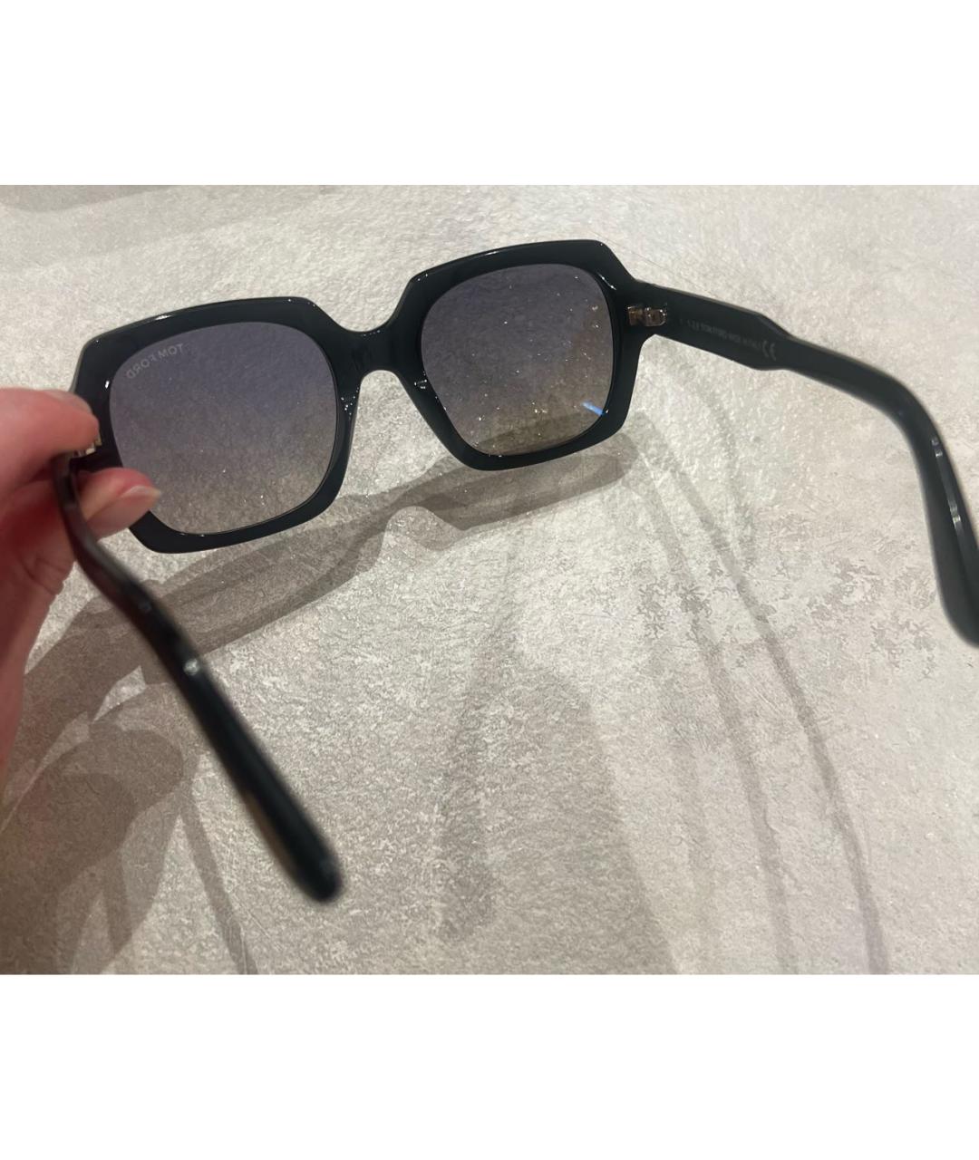 TOM FORD Черные пластиковые солнцезащитные очки, фото 4
