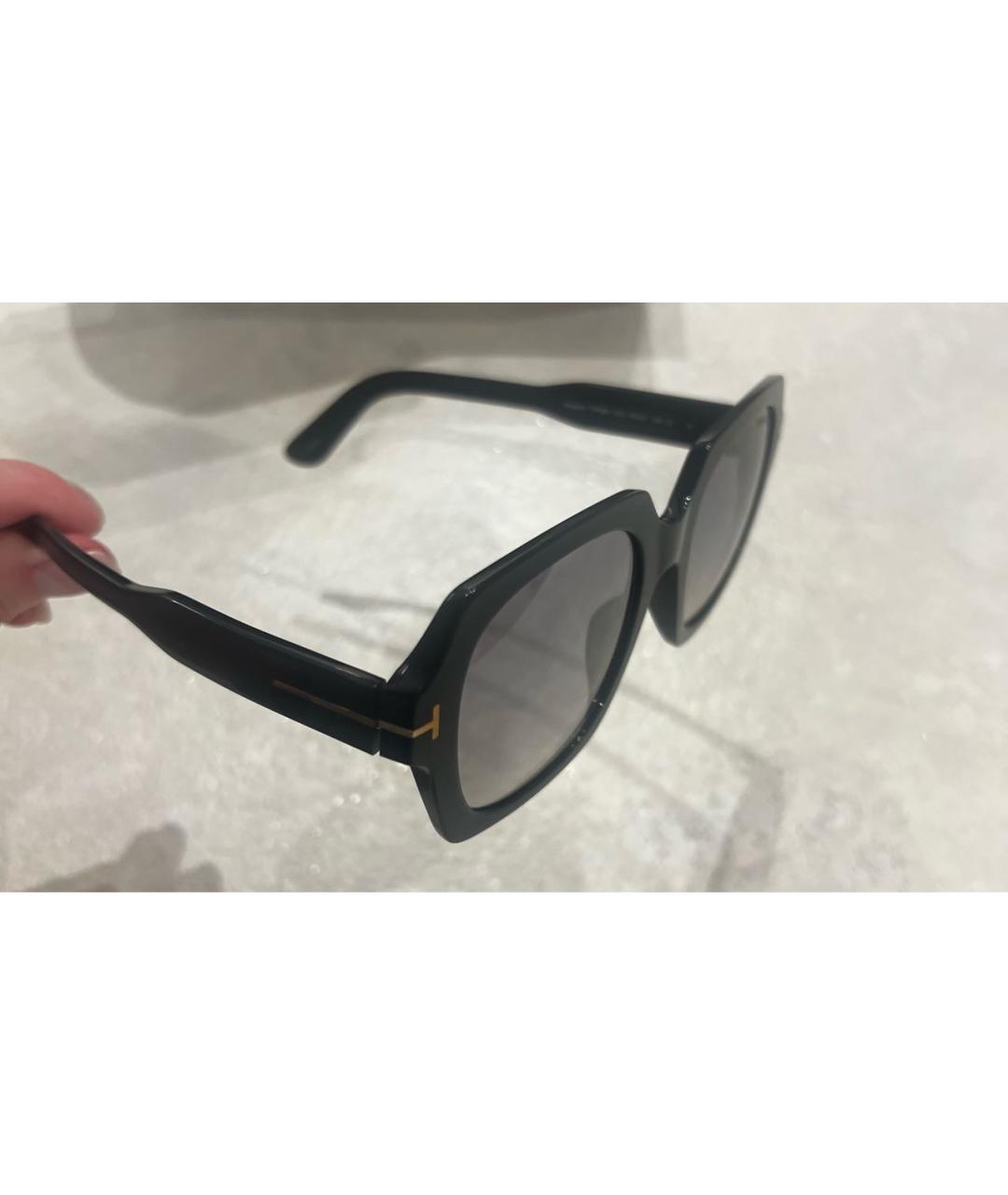 TOM FORD Черные пластиковые солнцезащитные очки, фото 2