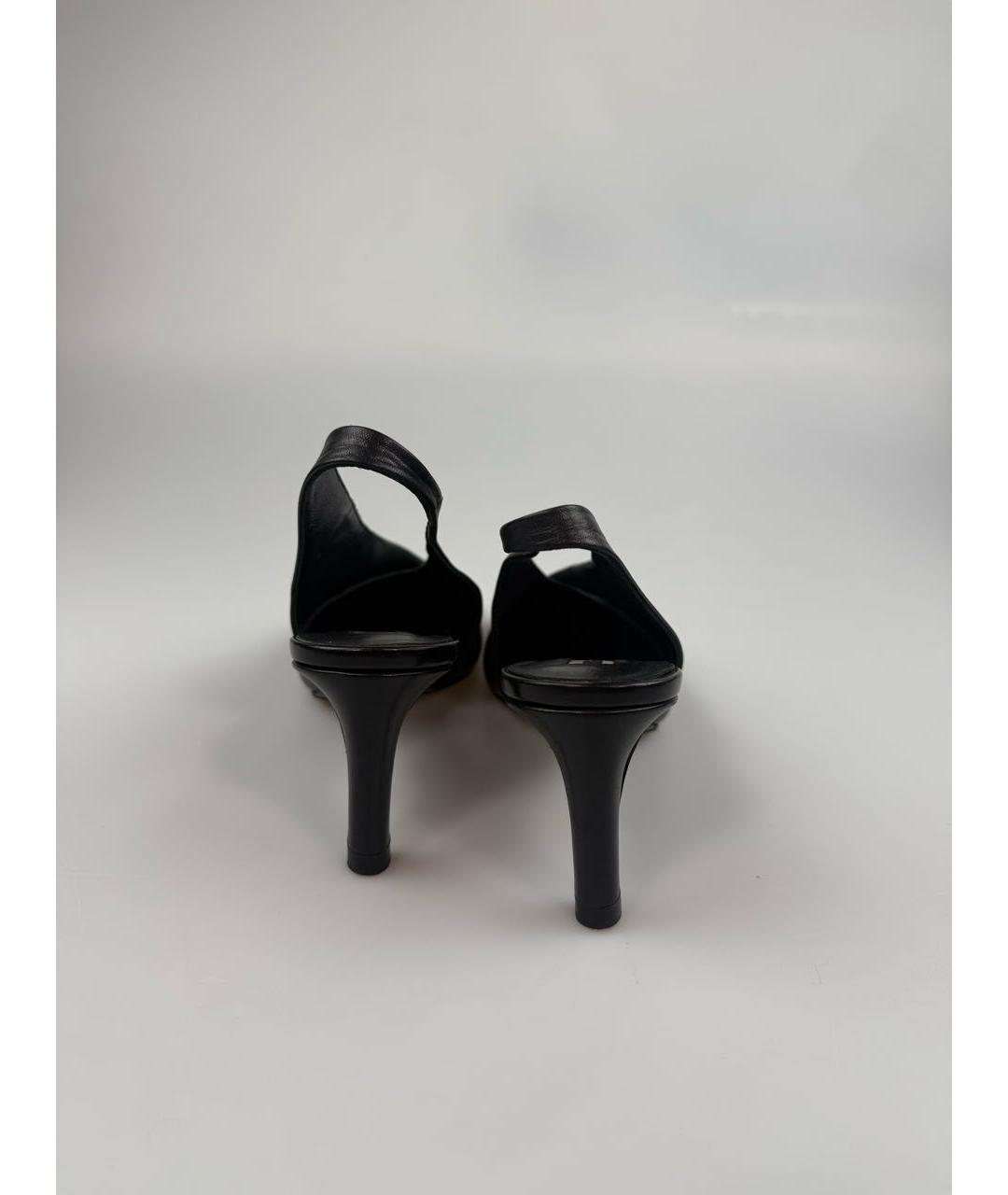 JIL SANDER Черные кожаные туфли, фото 4