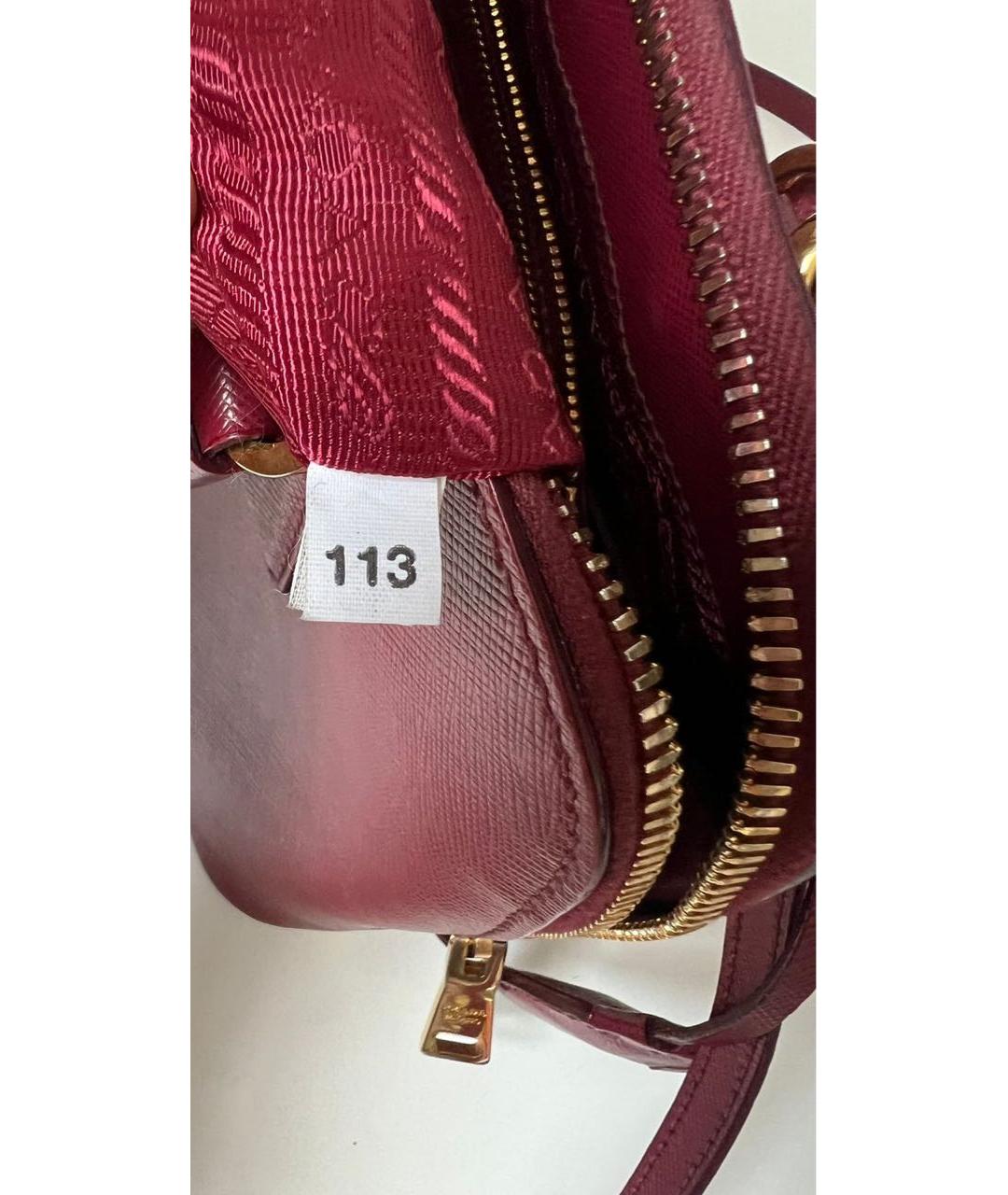 PRADA Бордовая сумка с короткими ручками, фото 6