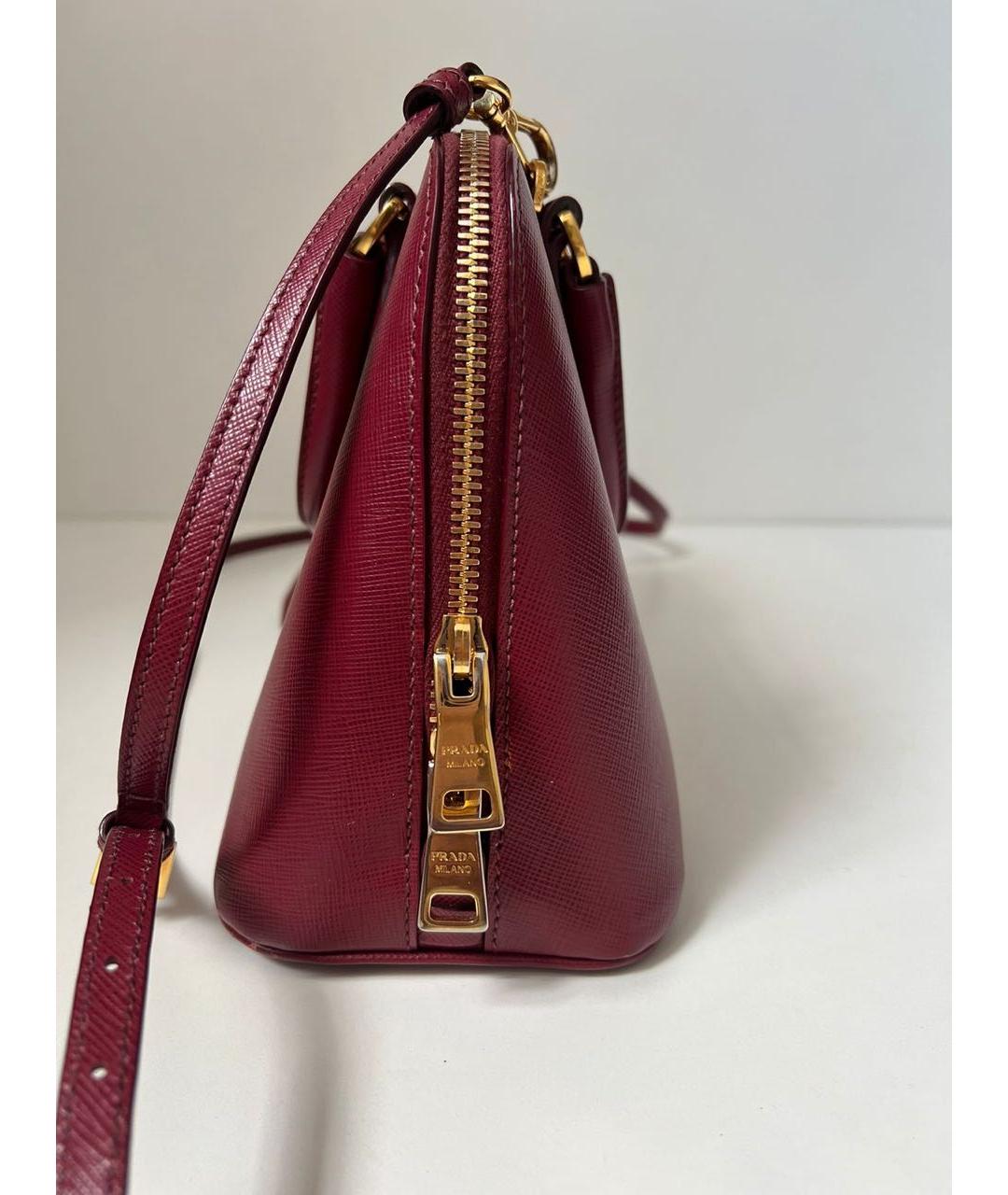 PRADA Бордовая сумка с короткими ручками, фото 2