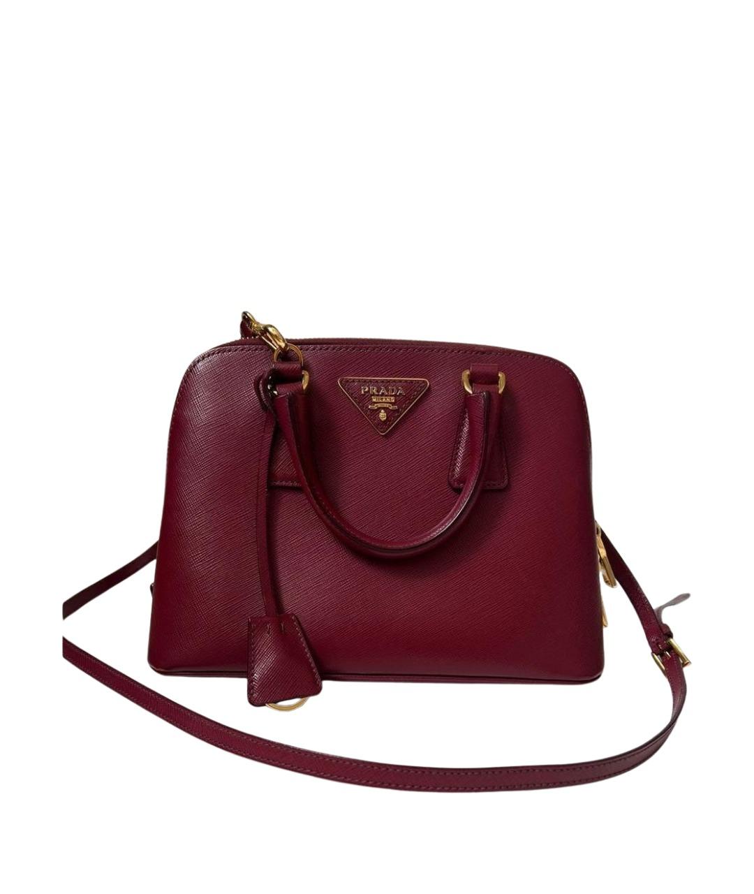 PRADA Бордовая сумка с короткими ручками, фото 1