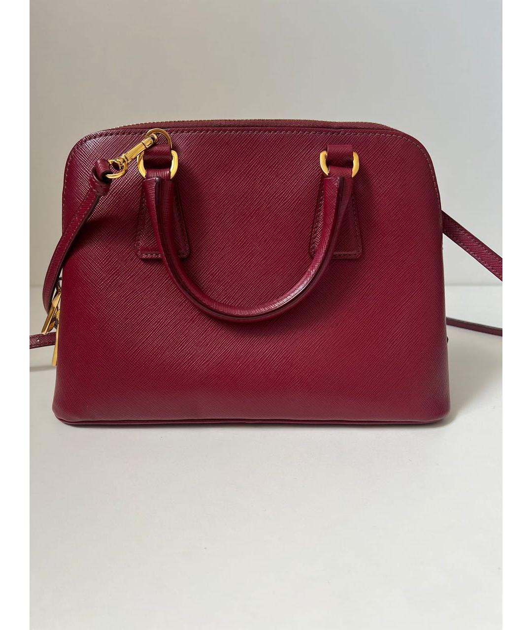 PRADA Бордовая сумка с короткими ручками, фото 3