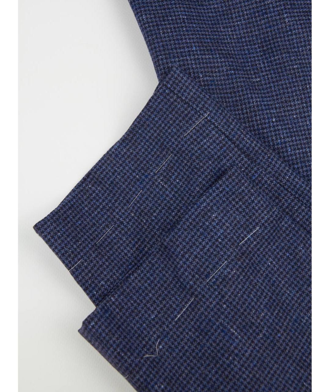 BRUNELLO CUCINELLI Синие шерстяные повседневные брюки, фото 8