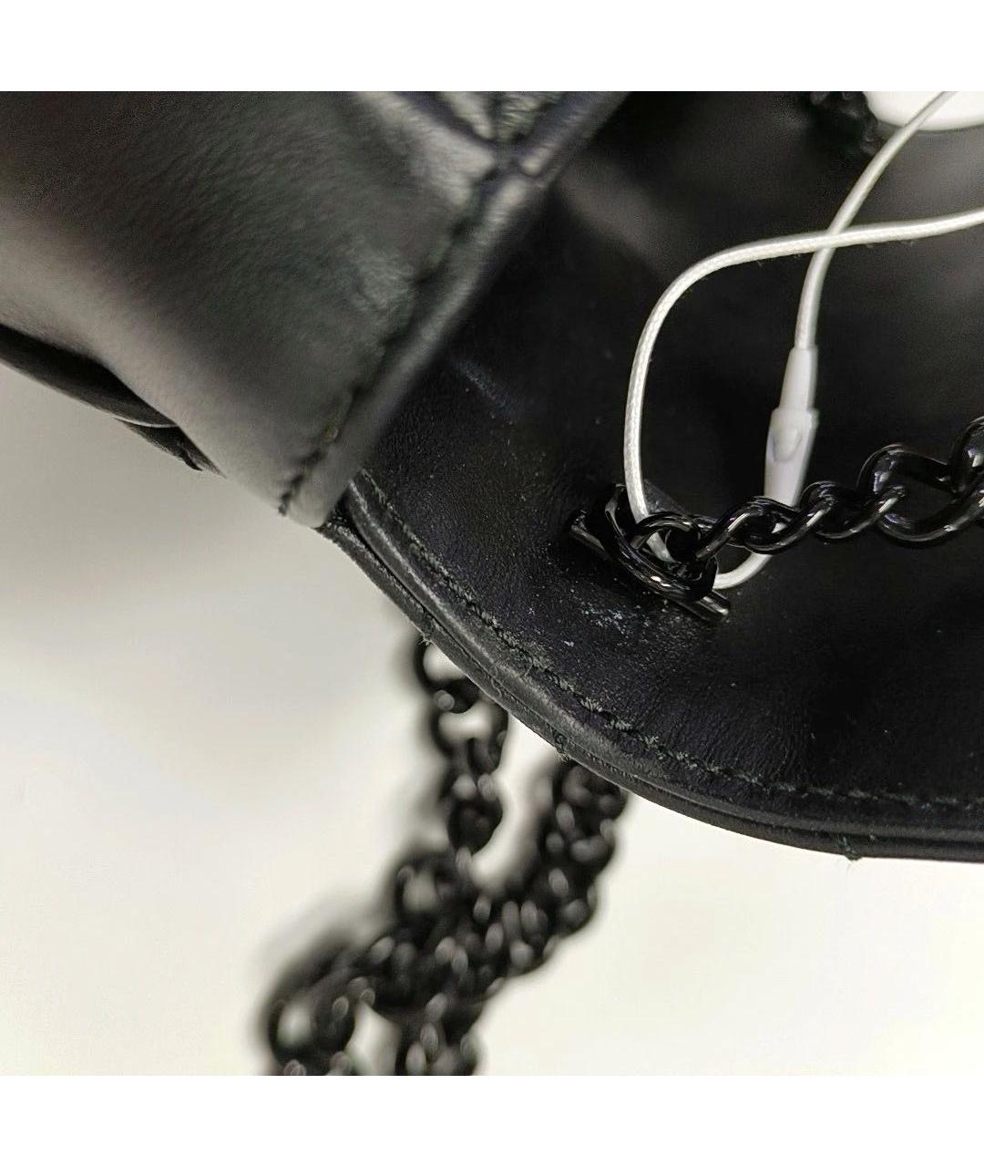 GUCCI Черная кожаная сумка через плечо, фото 7