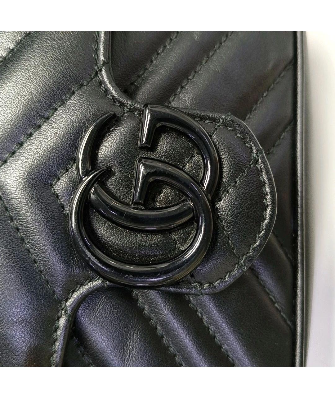 GUCCI Черная кожаная сумка через плечо, фото 8