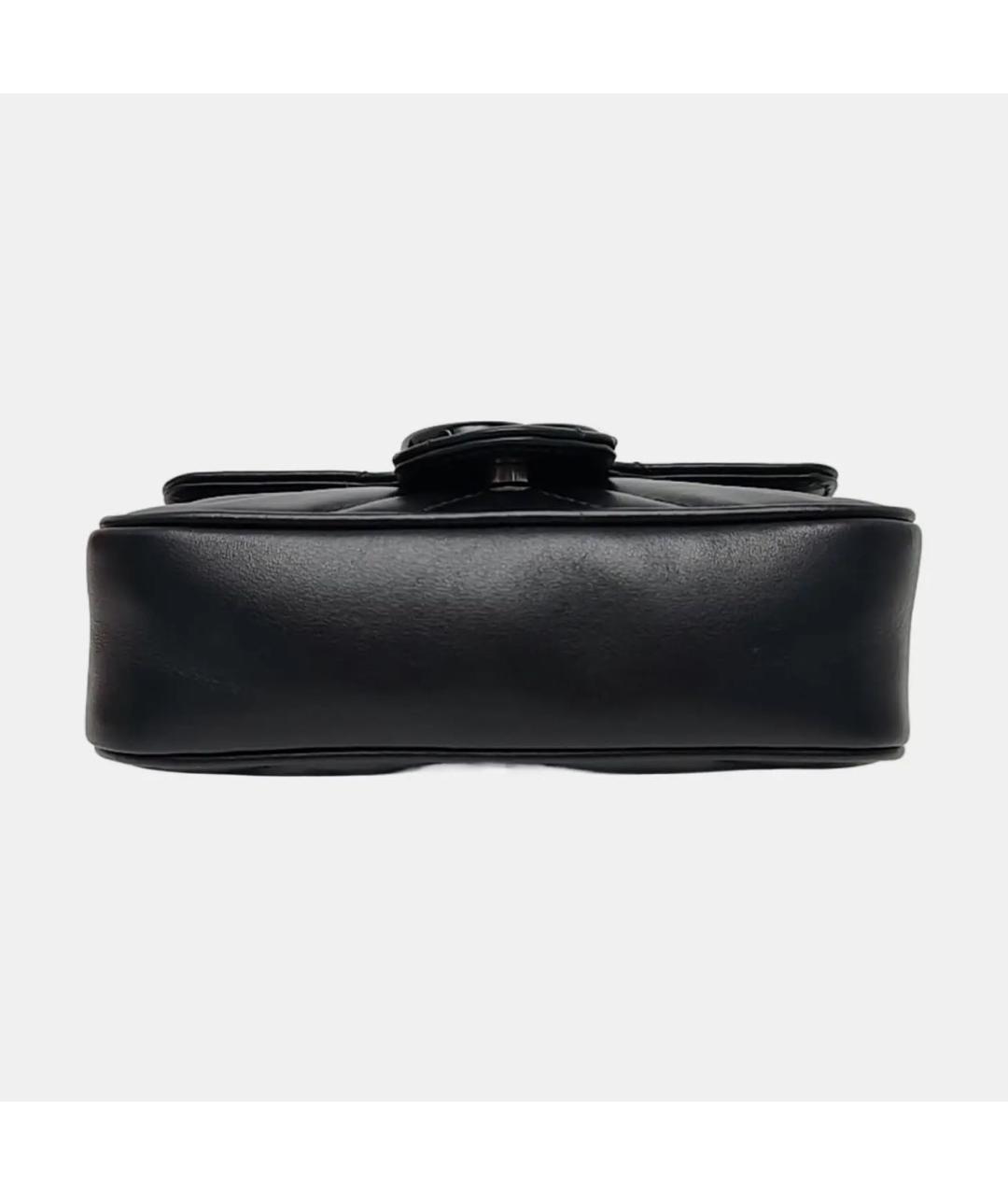 GUCCI Черная кожаная сумка через плечо, фото 5