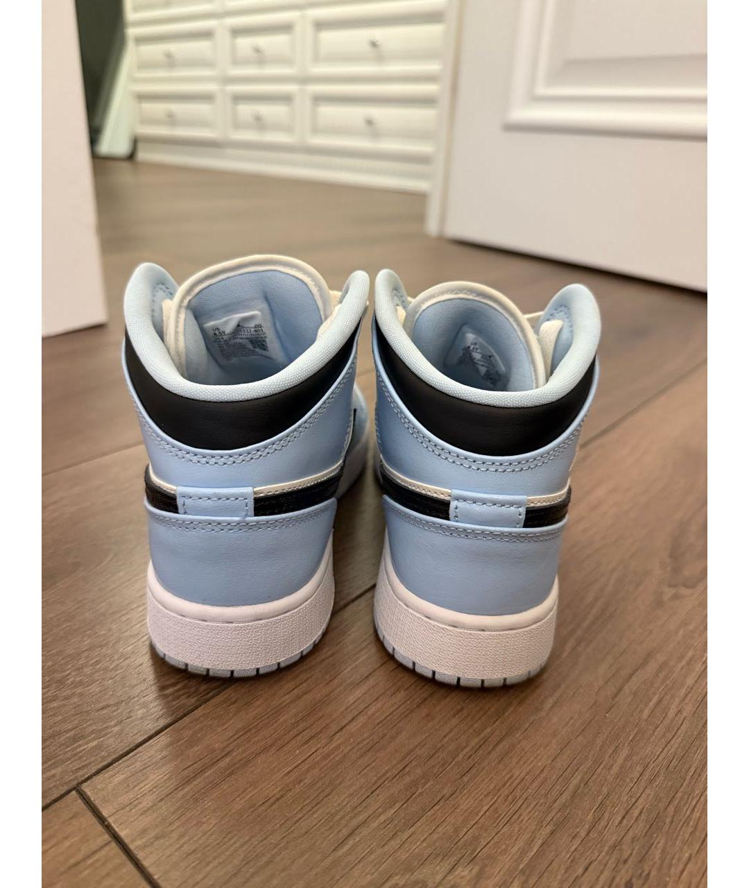 NIKE Голубые кроссовки из искусственной кожи, фото 4