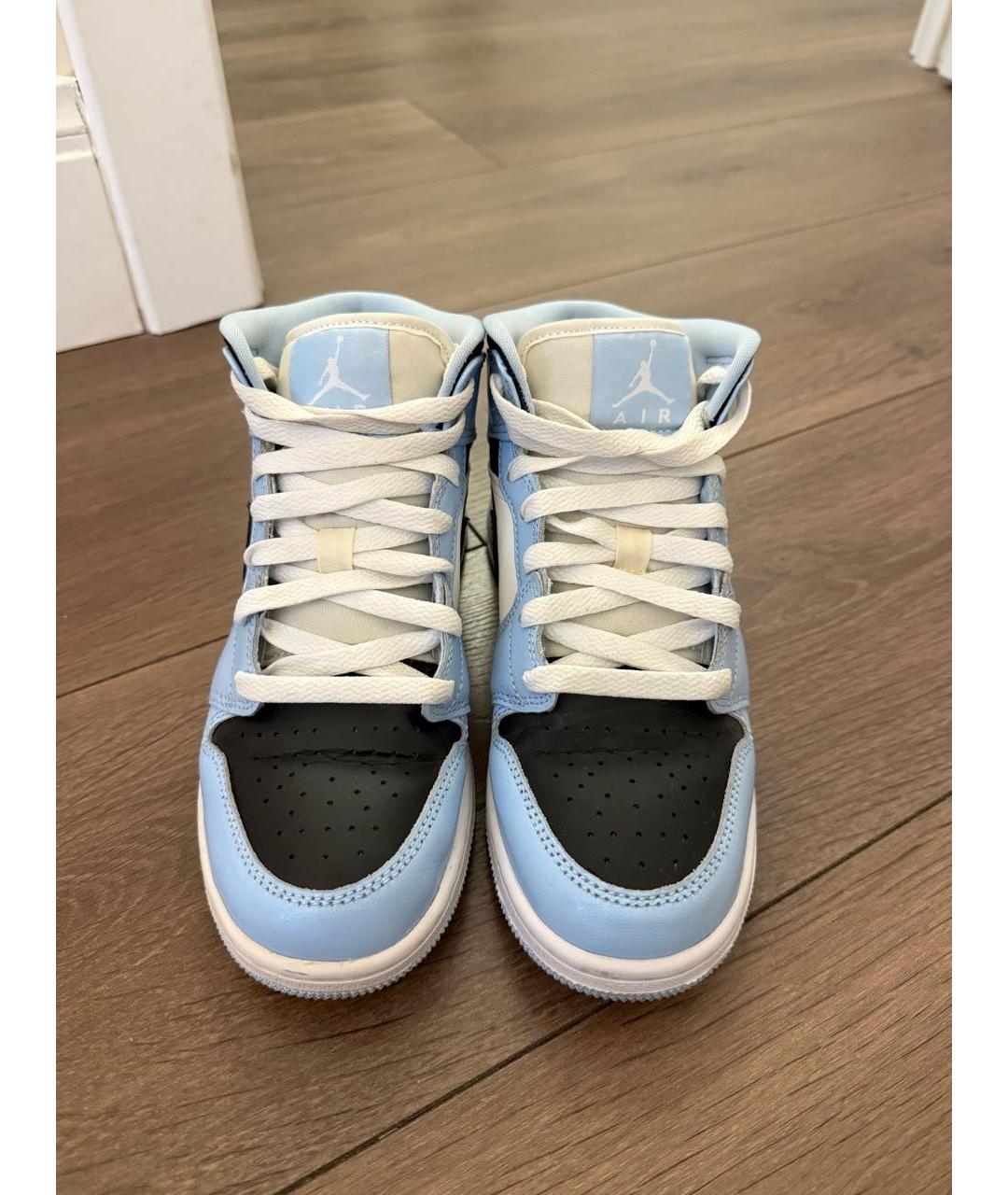 NIKE Голубые кроссовки из искусственной кожи, фото 2