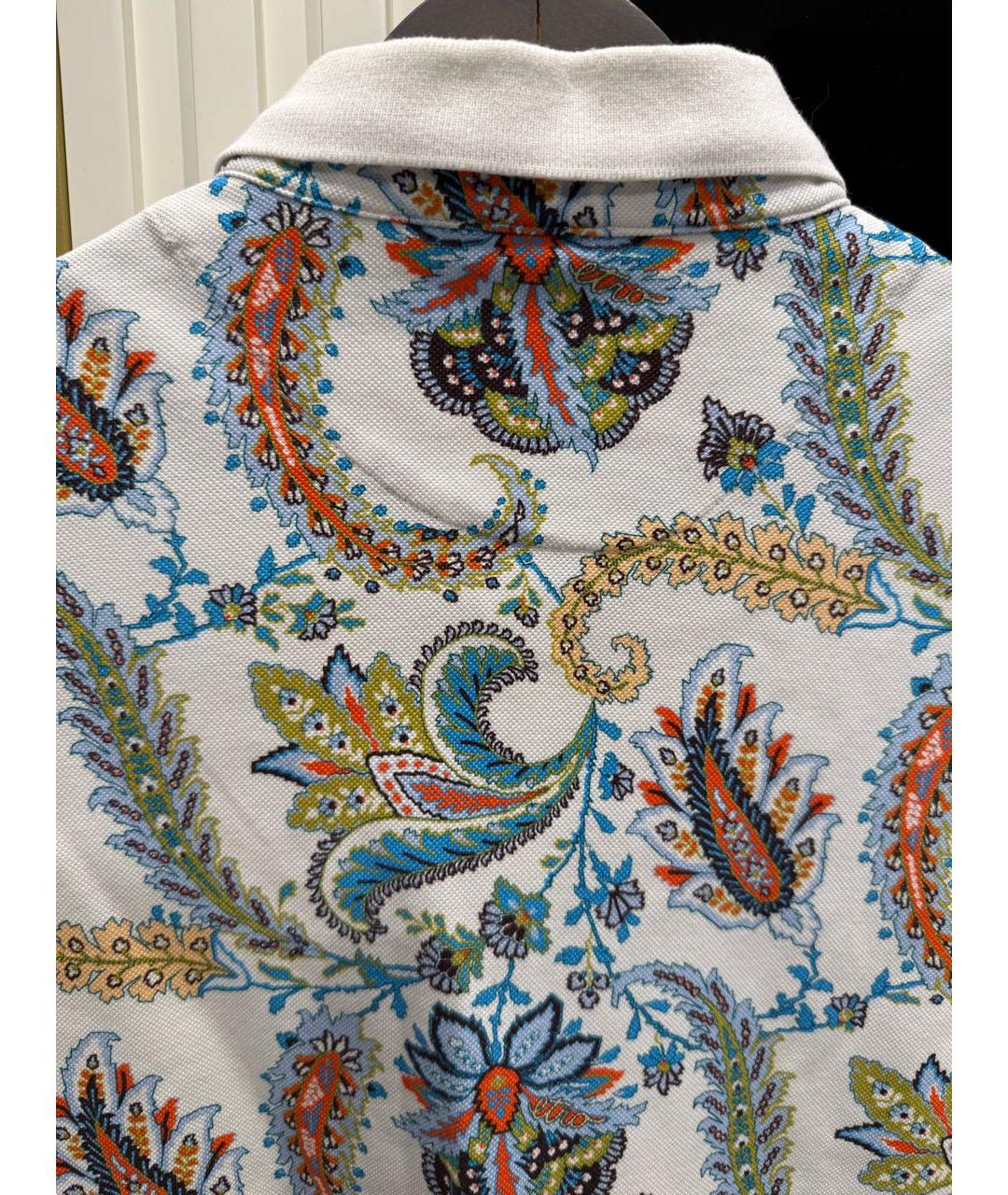 ETRO Мульти хлопковое поло с коротким рукавом, фото 4