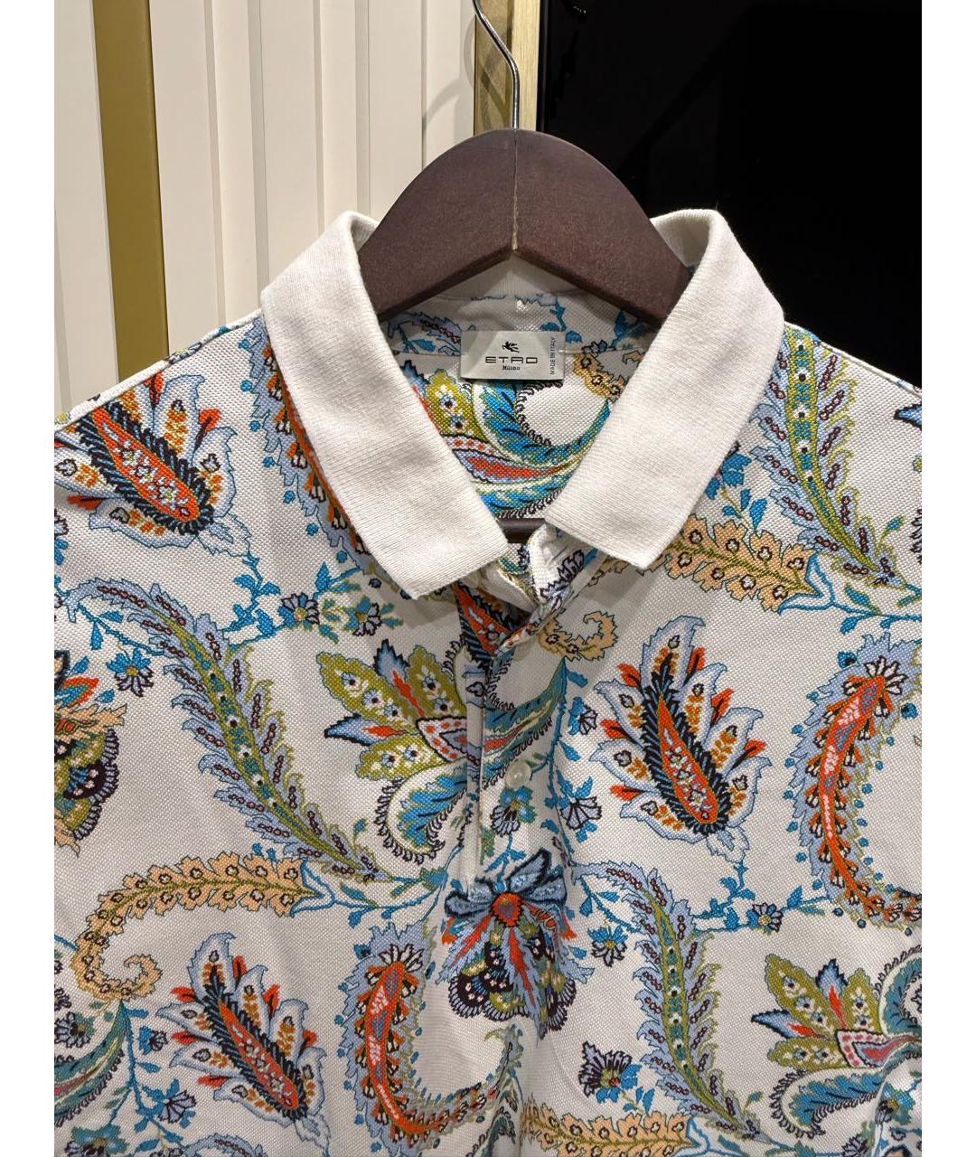 ETRO Мульти хлопковое поло с коротким рукавом, фото 3