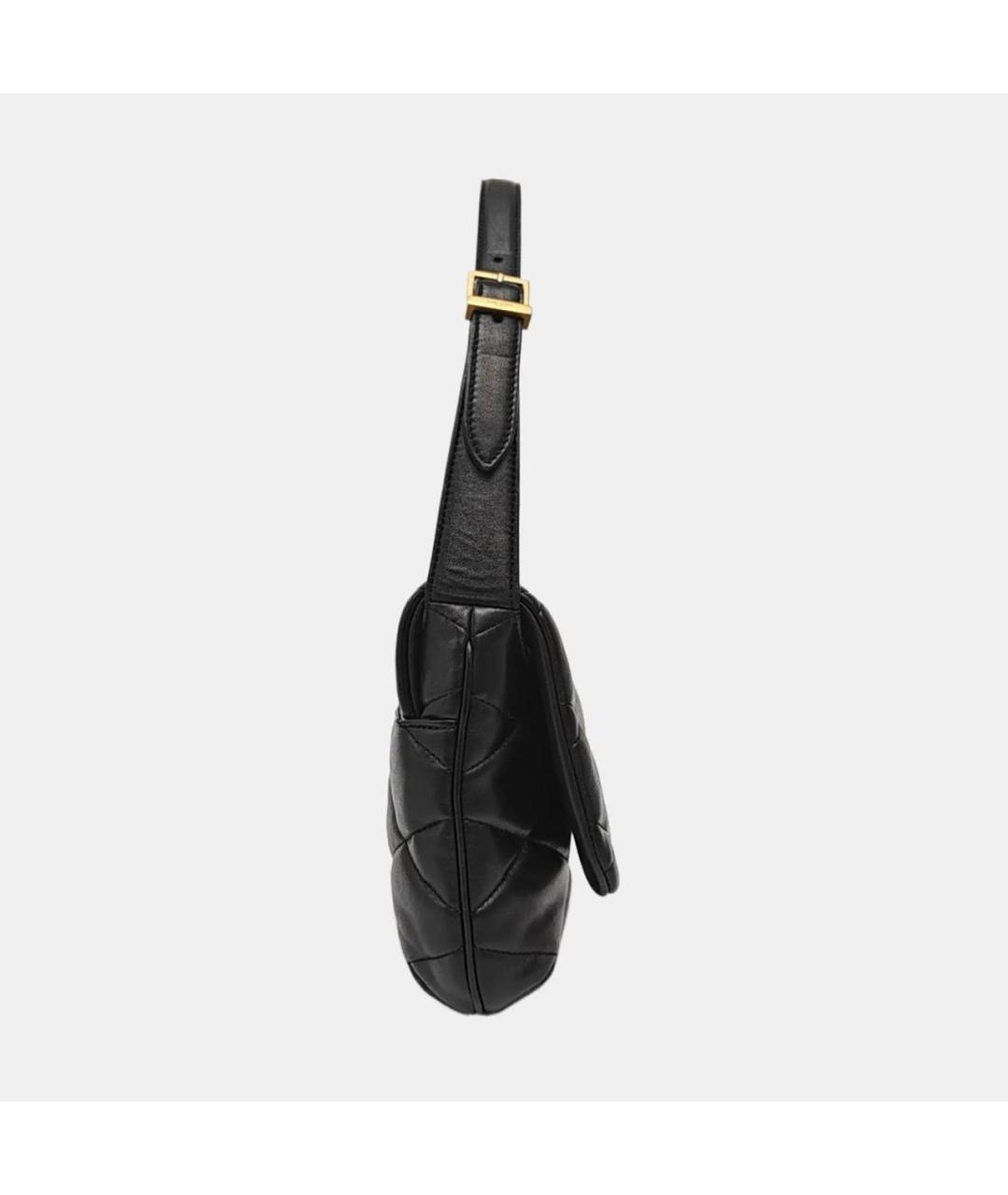 SAINT LAURENT Черная кожаная сумка через плечо, фото 3