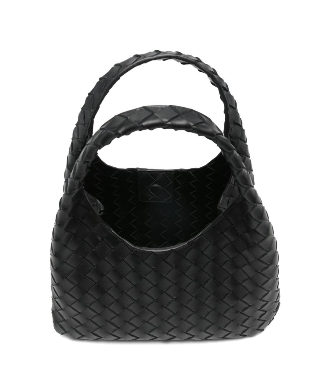 BOTTEGA VENETA Черная кожаная сумка с короткими ручками, фото 3