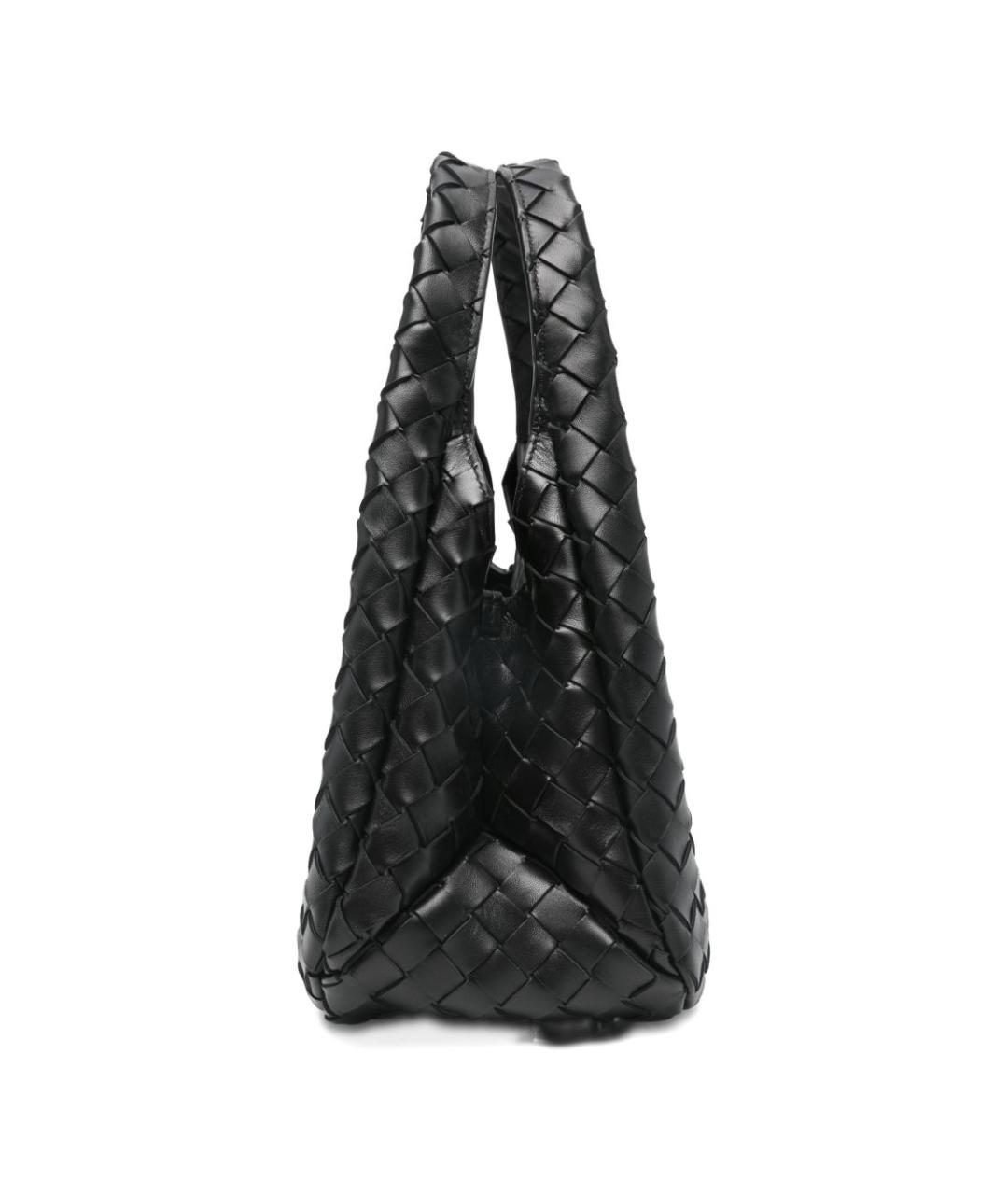 BOTTEGA VENETA Черная кожаная сумка с короткими ручками, фото 4