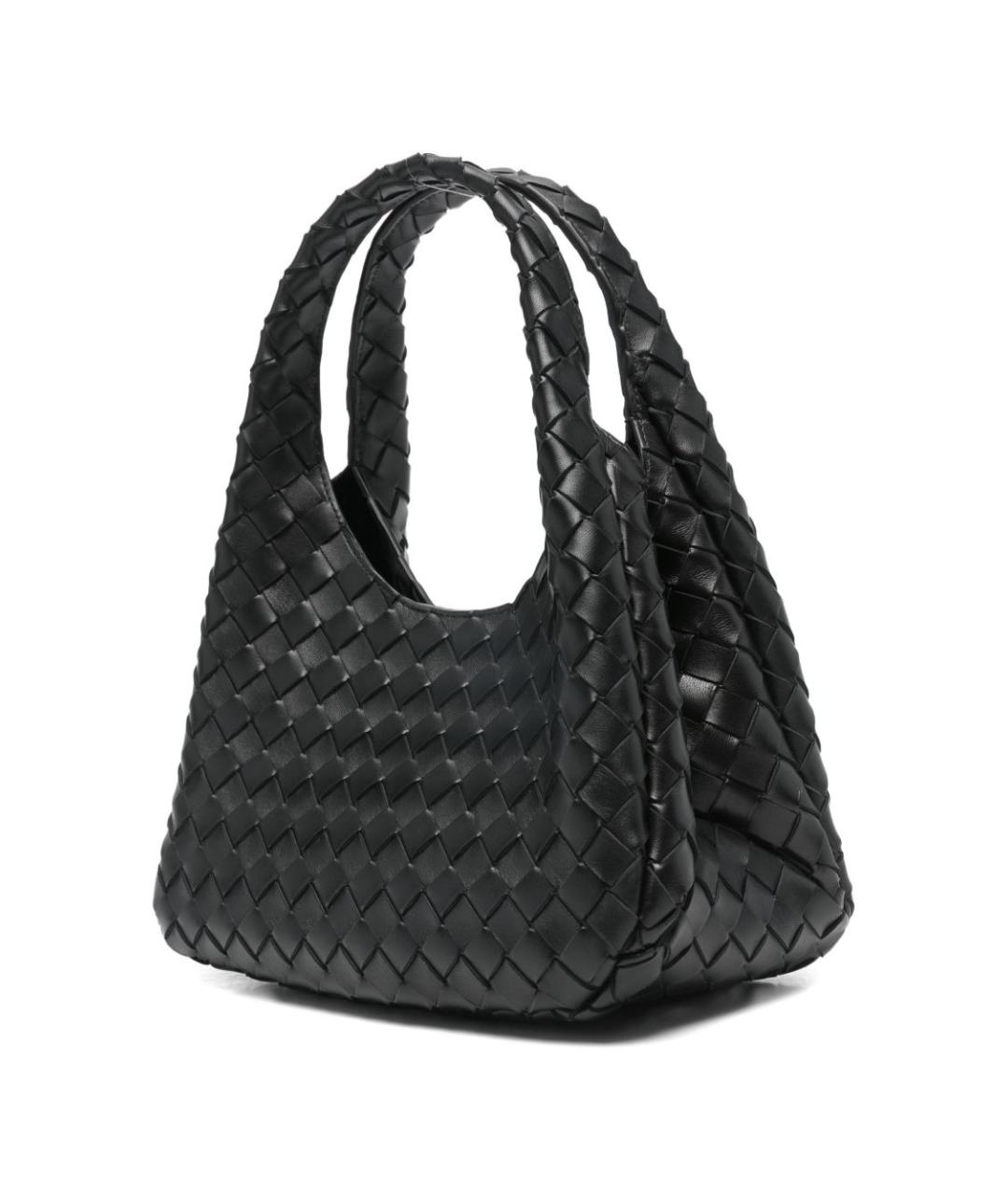 BOTTEGA VENETA Черная кожаная сумка с короткими ручками, фото 2