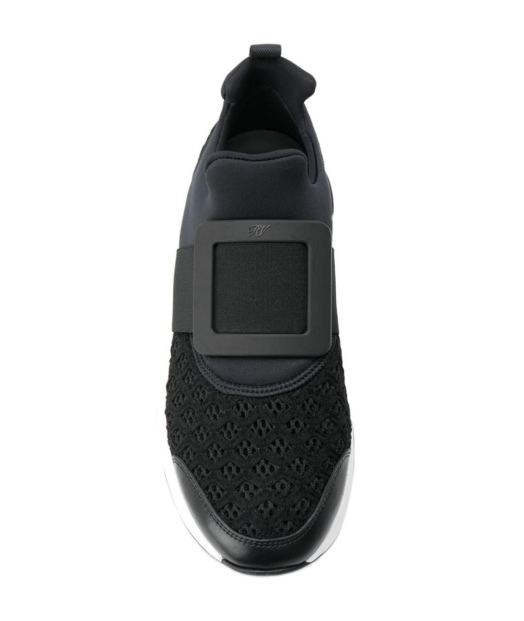 ROGER VIVIER Черные текстильные кроссовки, фото 4